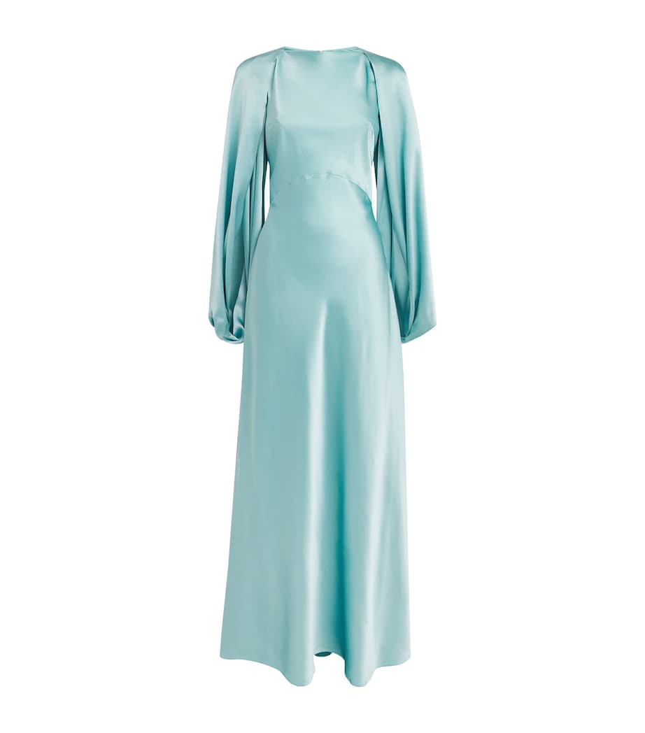 Roksanda Womens Silk Kami Maxi Dress Light Aqua Image 1