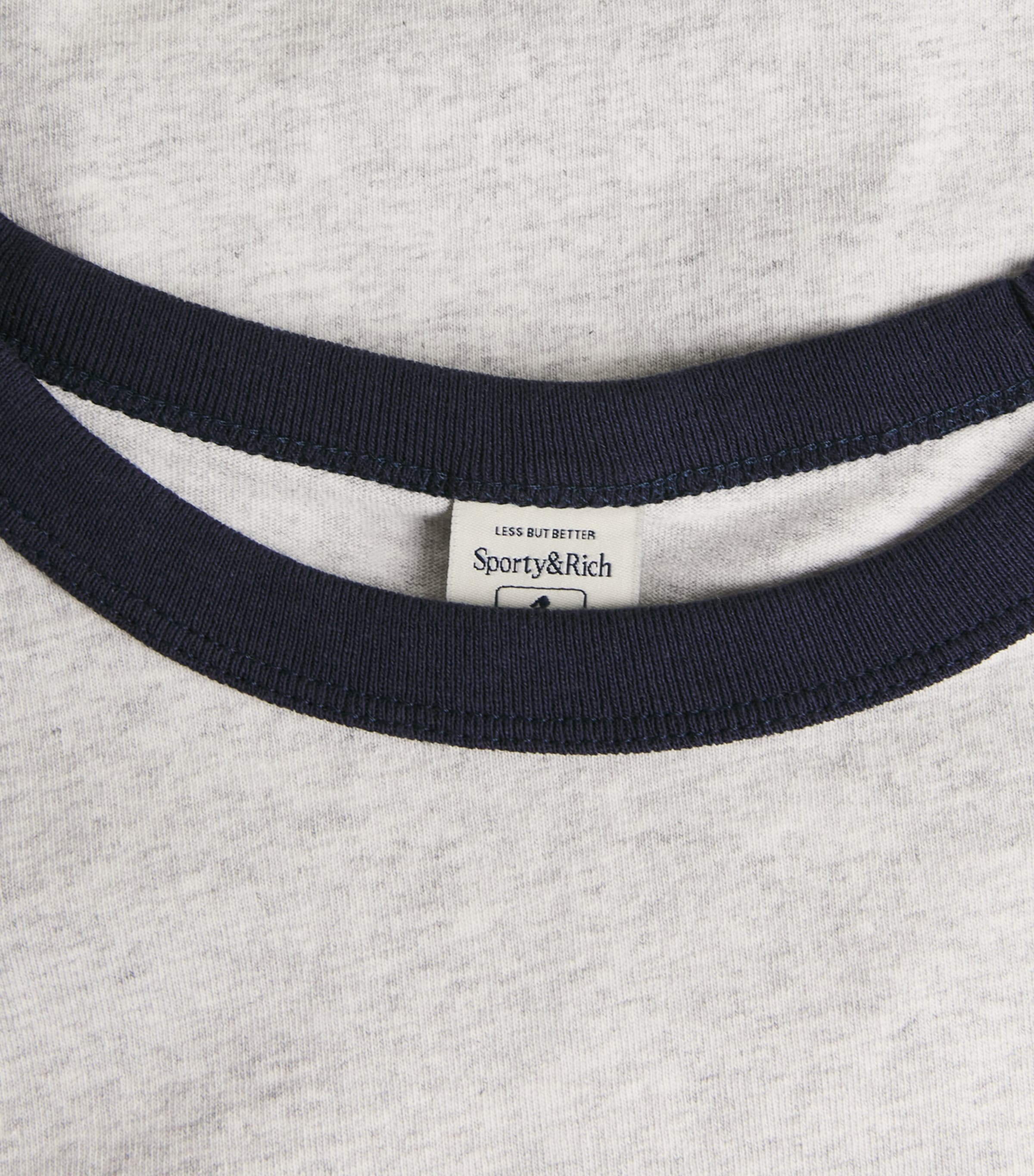 Cotton Yale T-Shirt 3915 HTH GRAY/DRK NV Image 5