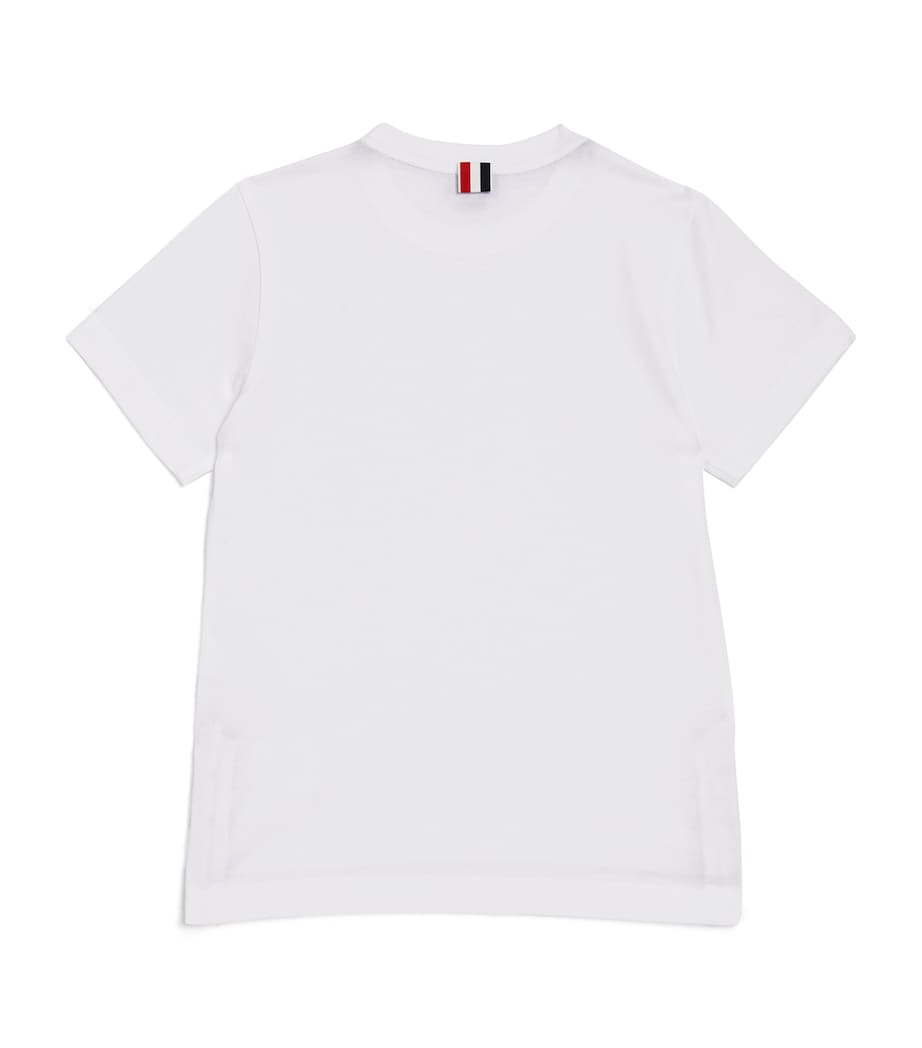 Thom Browne Kids Name Tag T-Shirt (2-12 Years) White Image 2