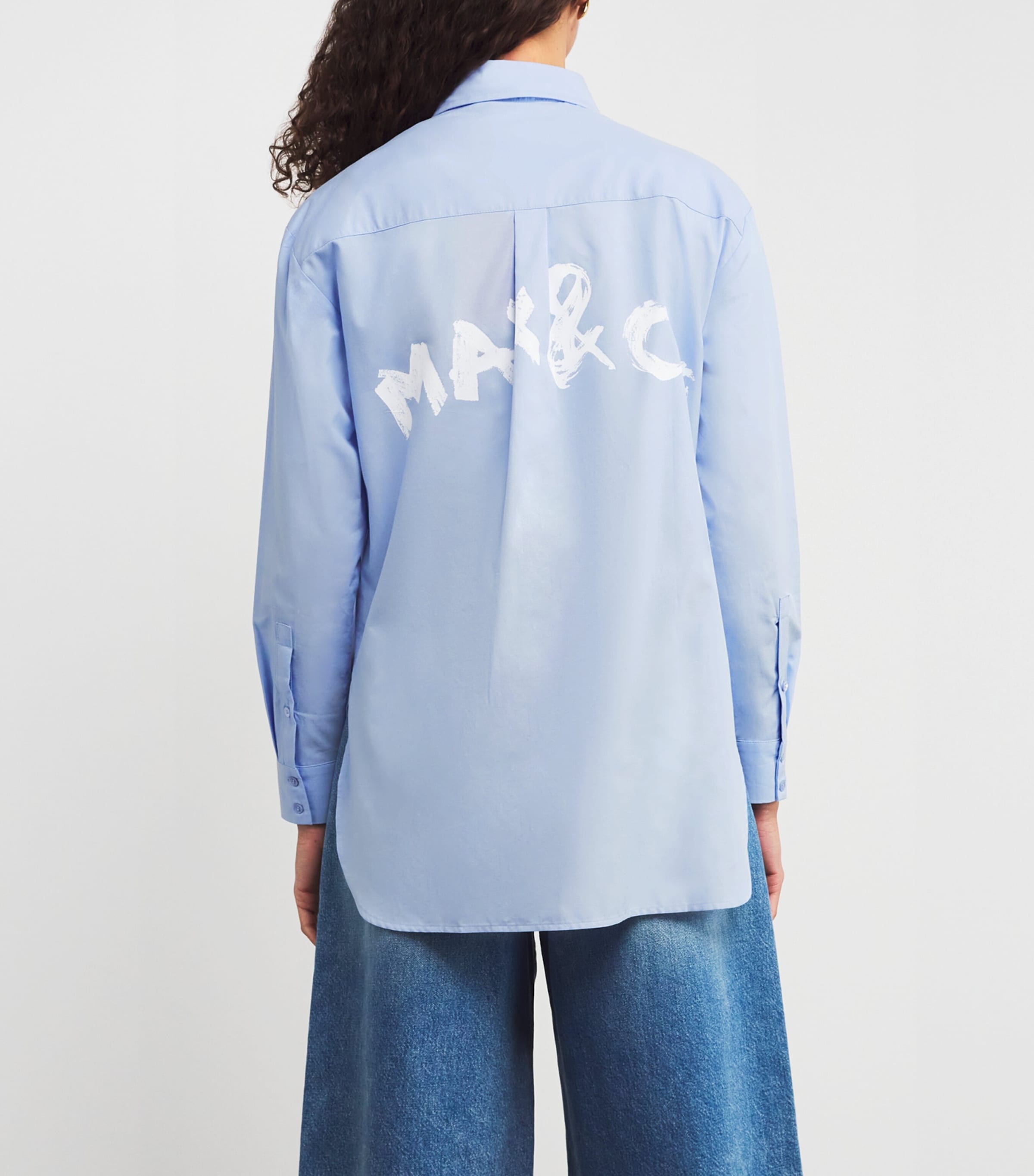 Cotton Twill Logo Shirt LIGHT BLUE Image 4