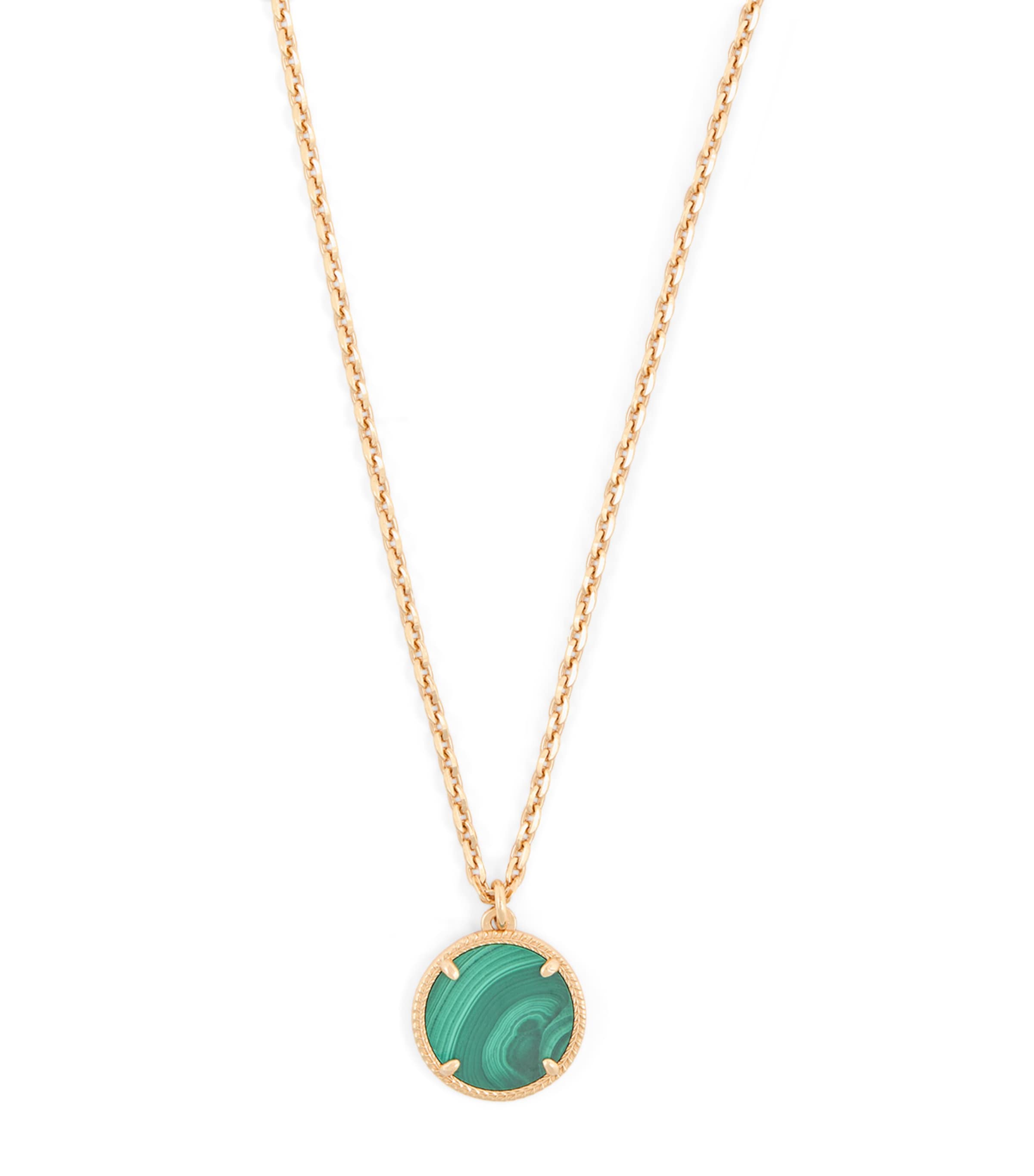 Shop Emanuele Bicocchi Gold-plated Malachite Penchant Necklace