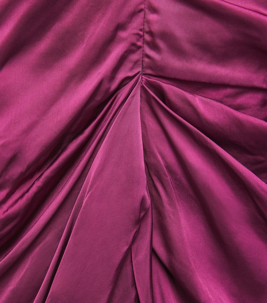 Vivienne Westwood Womens Satin Twisted Ginnie Mini Dress Burgundy Image 6