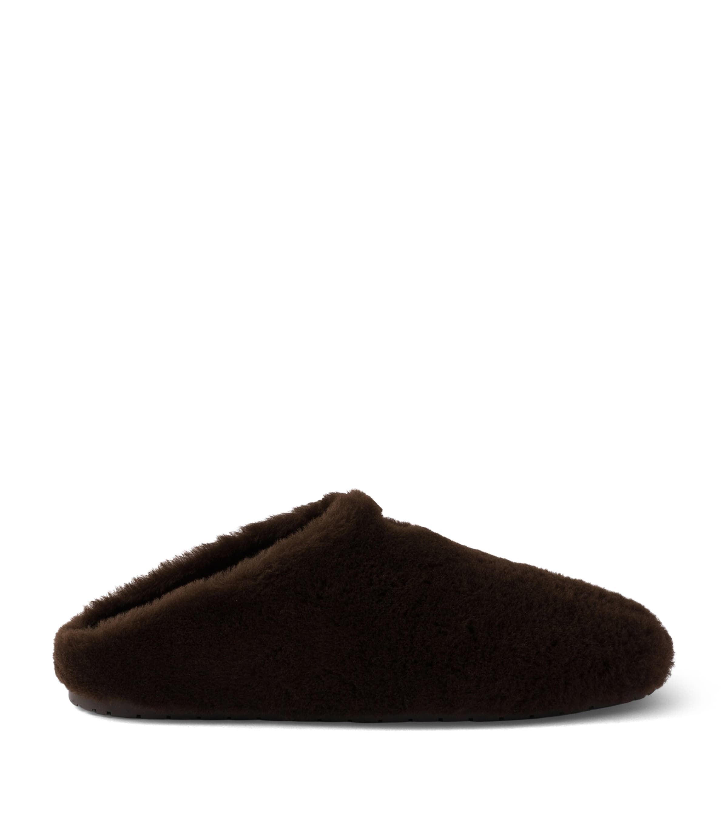 Shearling Triangle Mules F0003 Image 1