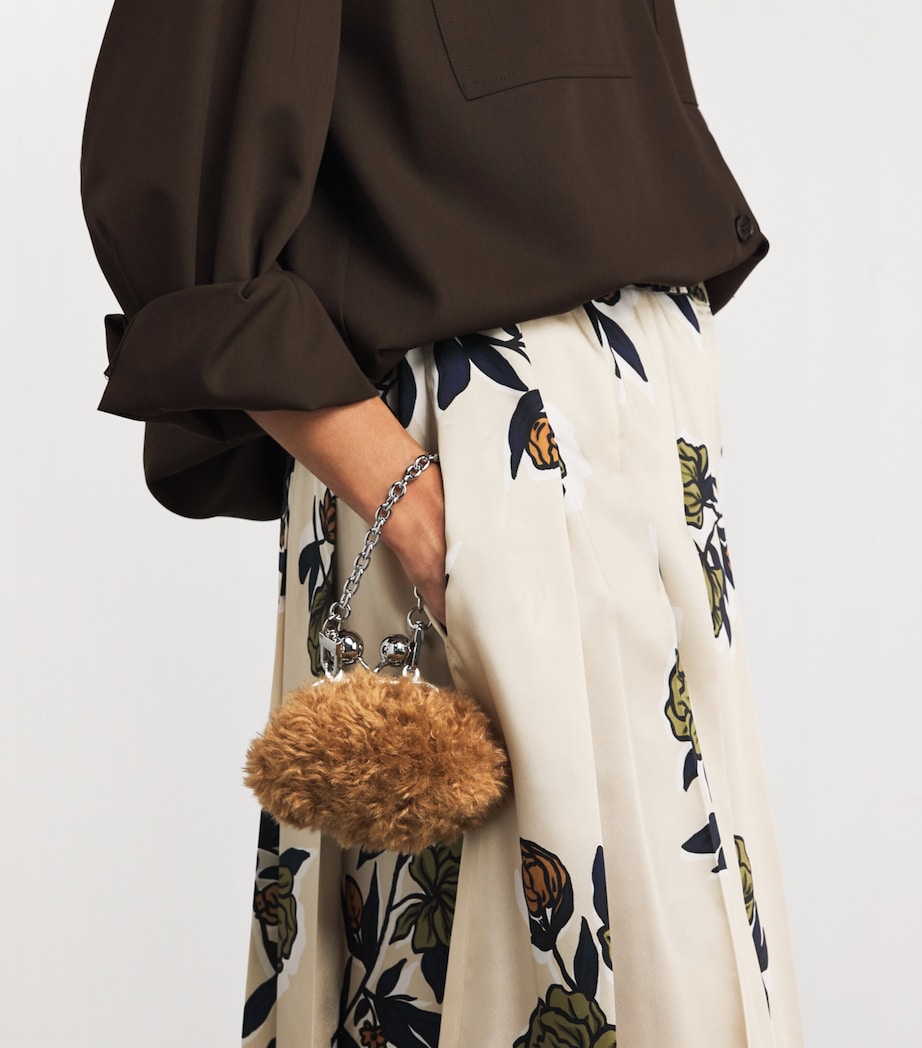 Faux Fur Pasticcino Nano Bag ANTIQUE ROSE Image 2