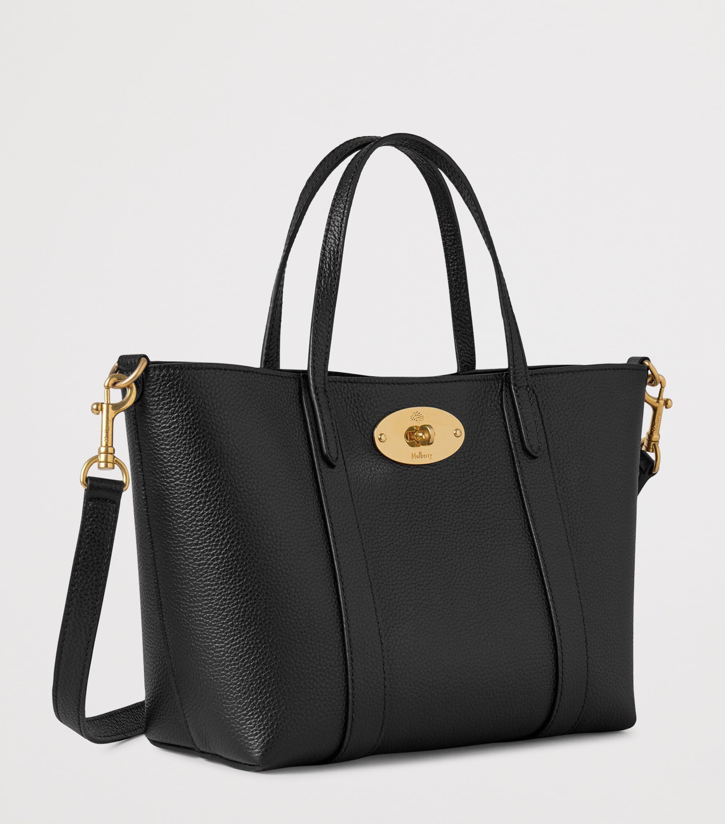 Mini Leather Bayswater Tote Bag BLACK Image 2