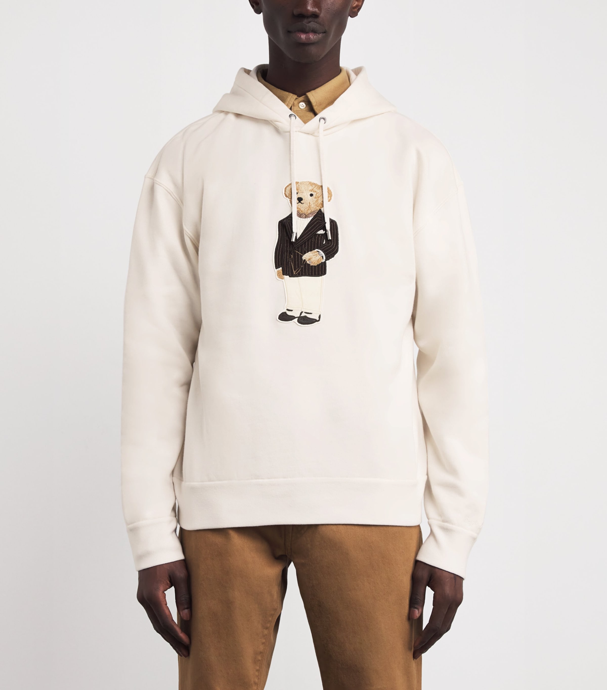 Cotton-Cashmere Polo Bear Hoodie CLASSIC CREAM Image 3