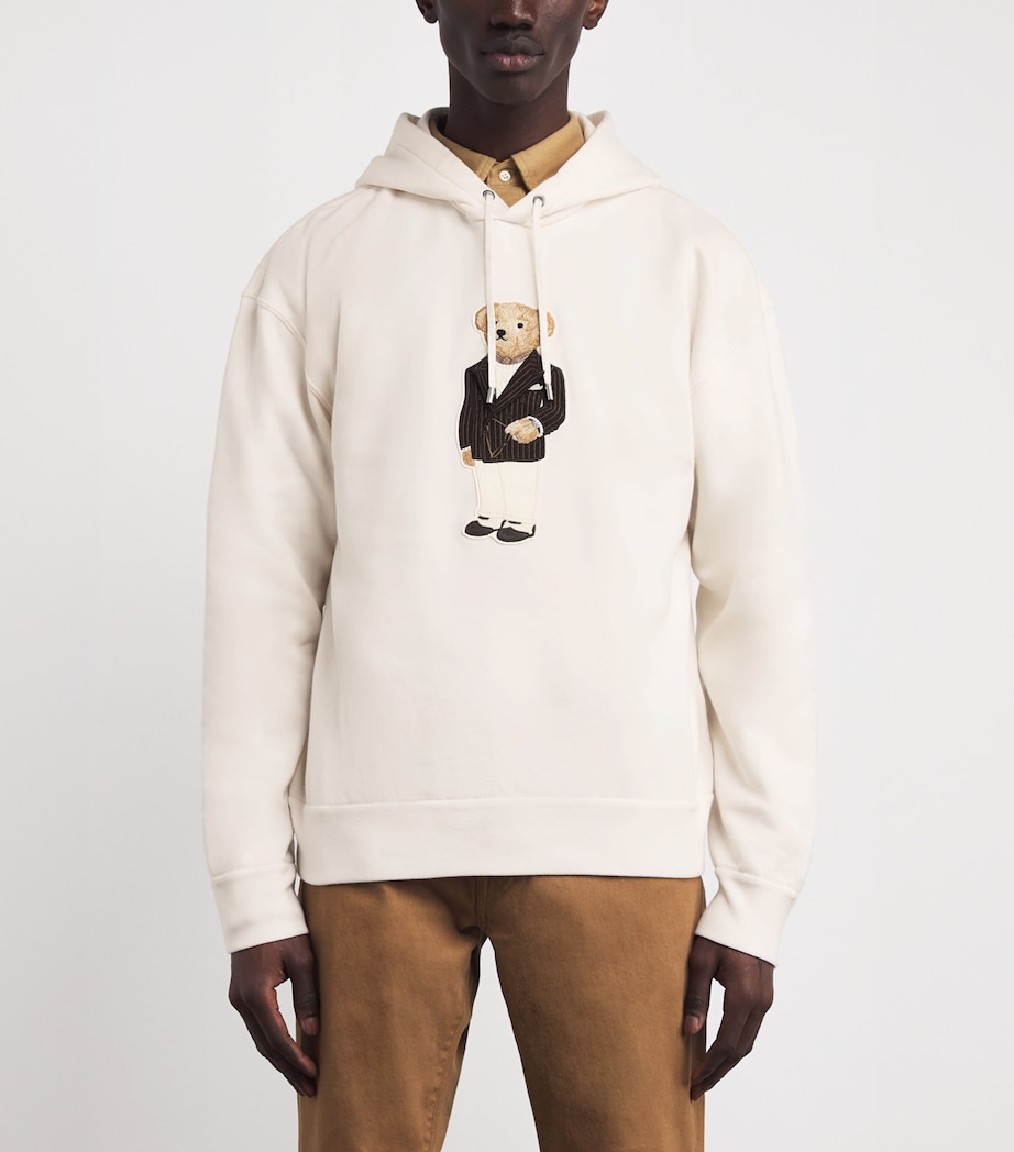 Cotton-Cashmere Polo Bear Hoodie CLASSIC CREAM Image 3