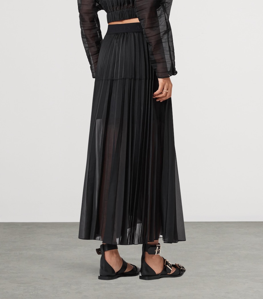 Pleated Micaela Maxi Skirt BLACK Image 6