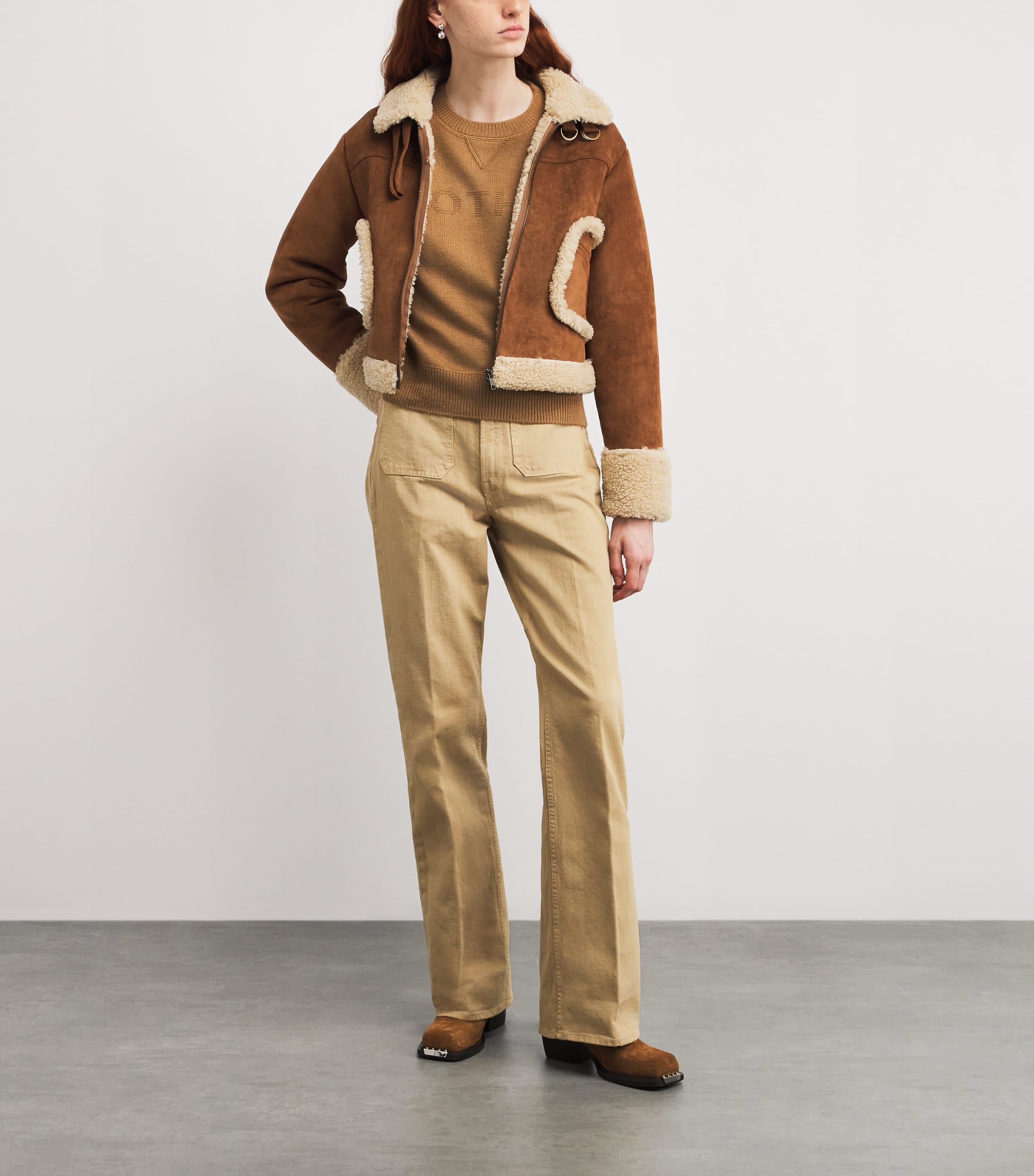 Cashmere Logo Sweater CAMEL CML Image 2