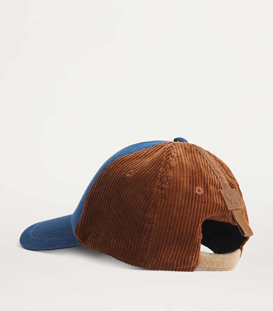Corduroy and Denim Monogram Baseball Cap LIGHT BLUE Image 3