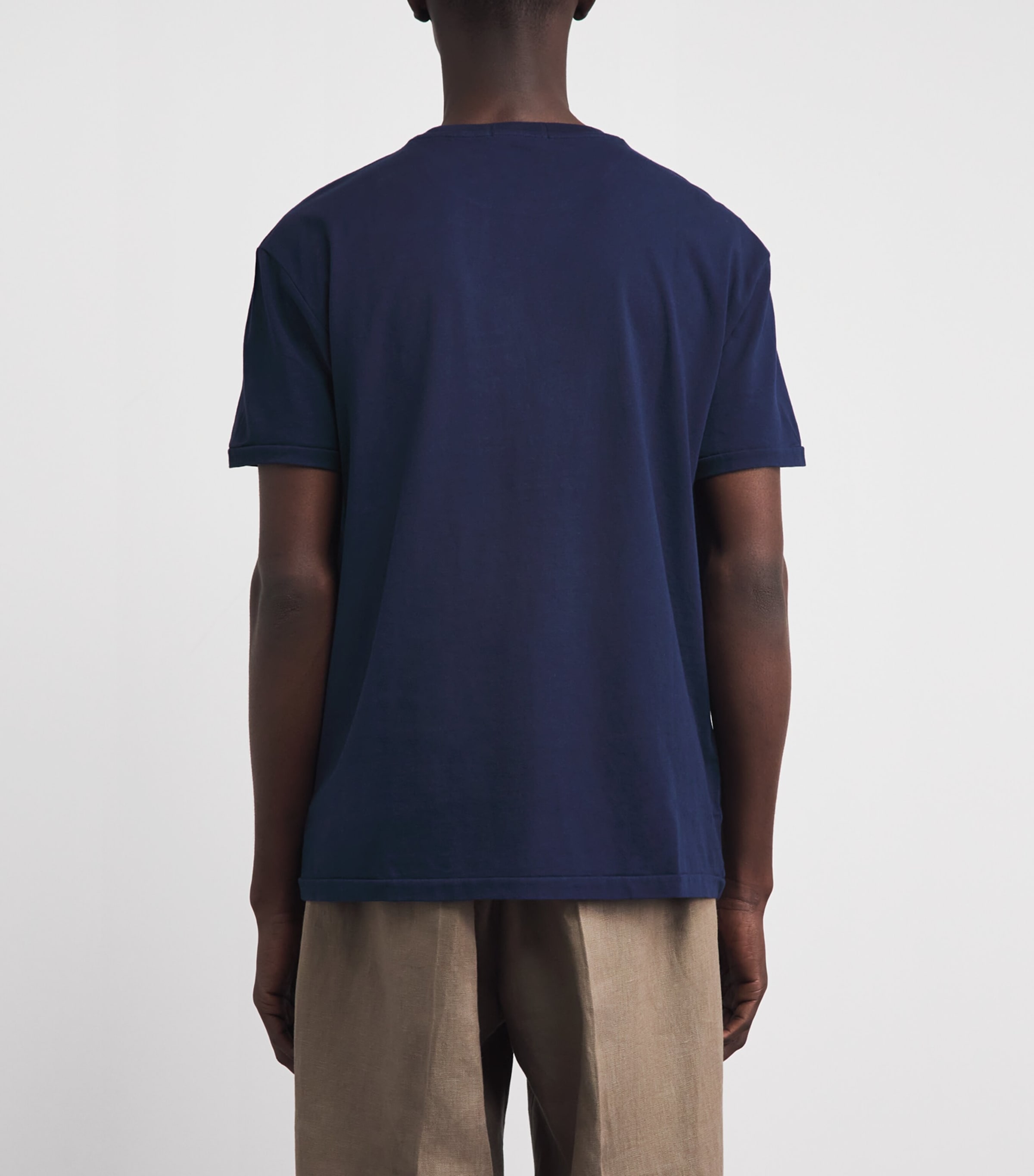 Polo Ralph Lauren Mens Cotton Logo Appliqué T-Shirt Newport Navy Image 5