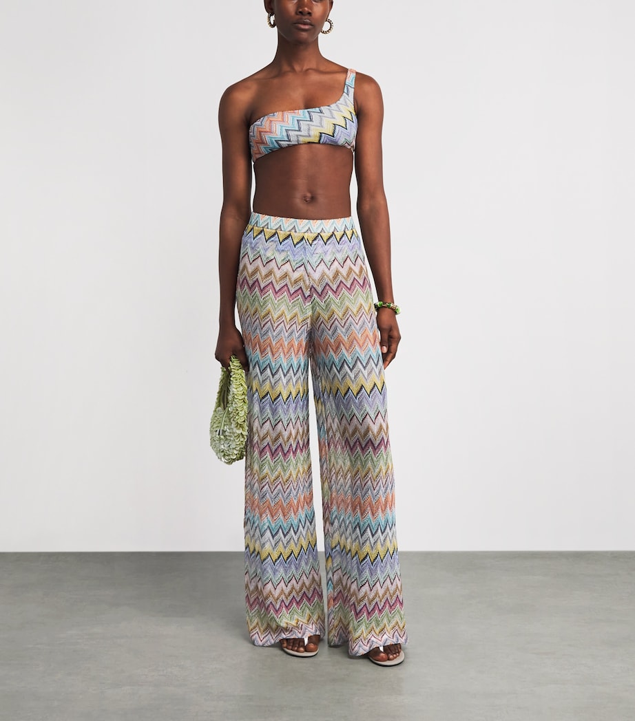 Missoni Womens One-Shoulder Zigzag Bikini Smsor Multicolor Image 4