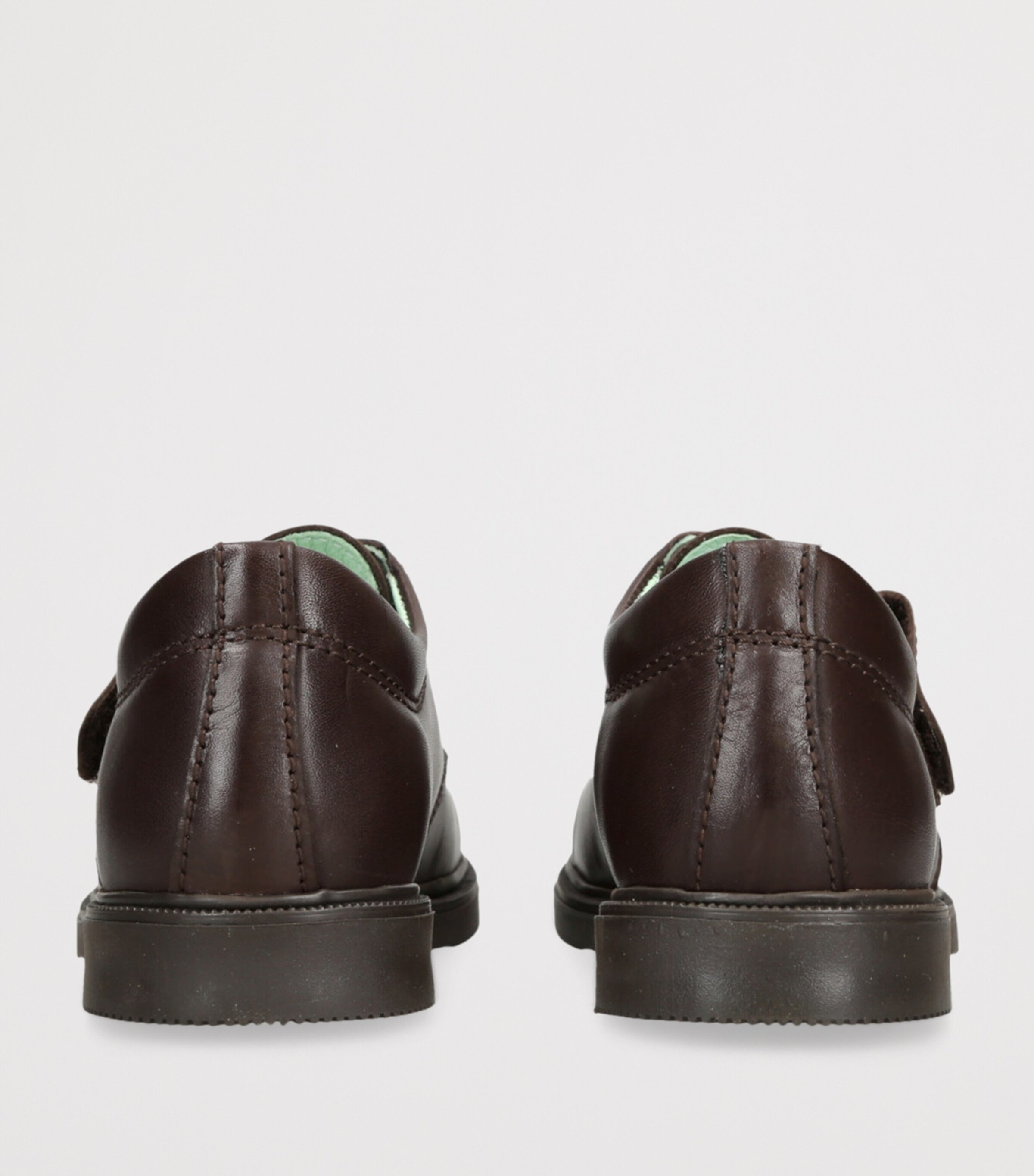 papouelli Leather Fergus Shoes Dark Brown Image 2
