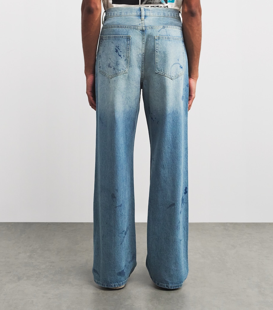Scuffed Bootcut Jeans MID BLUE Image 4