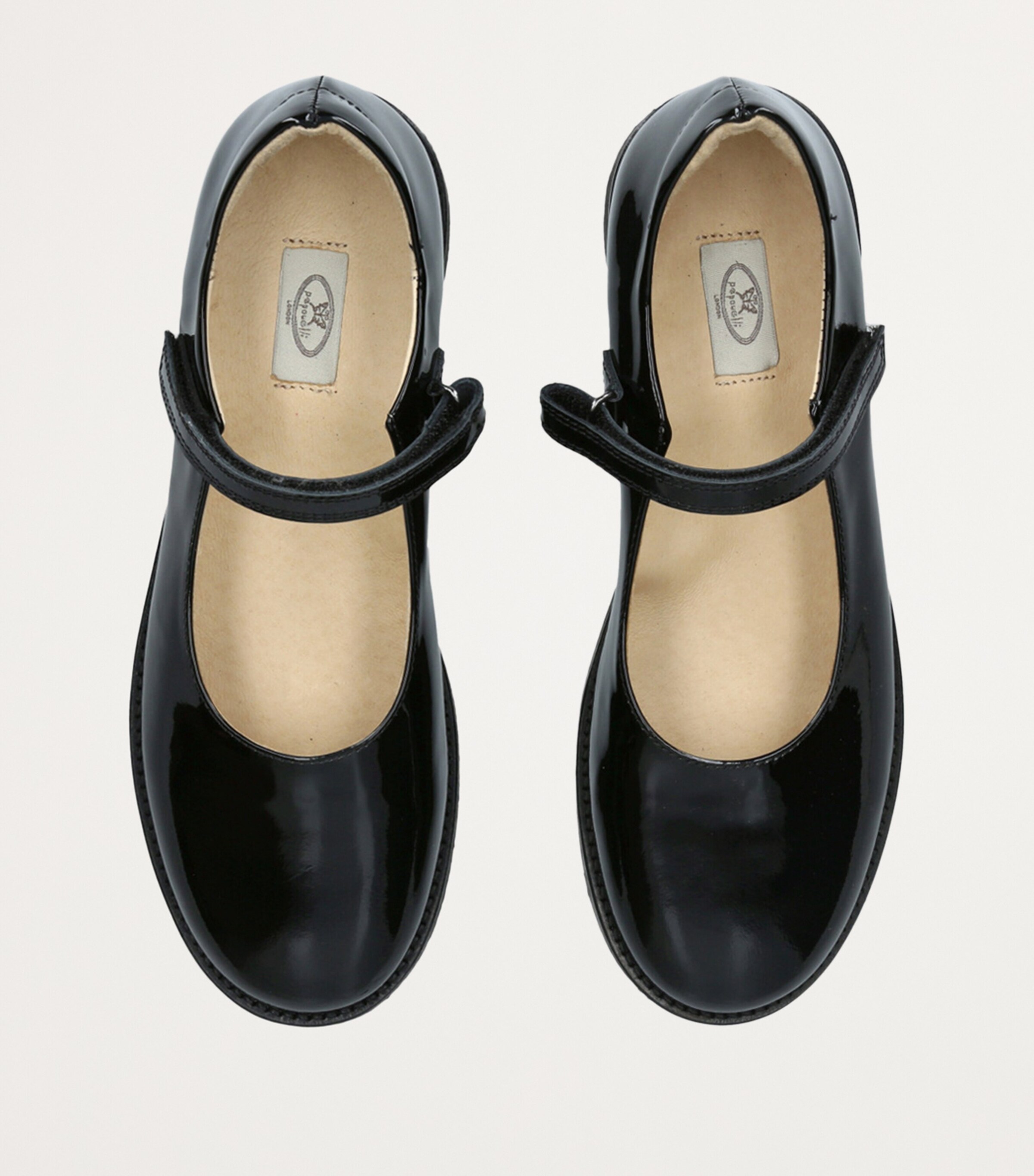 papouelli Leather Emilia Mary Janes Black Image 4