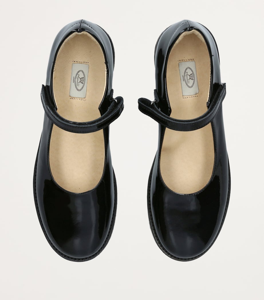 papouelli Leather Emilia Mary Janes Black Image 4