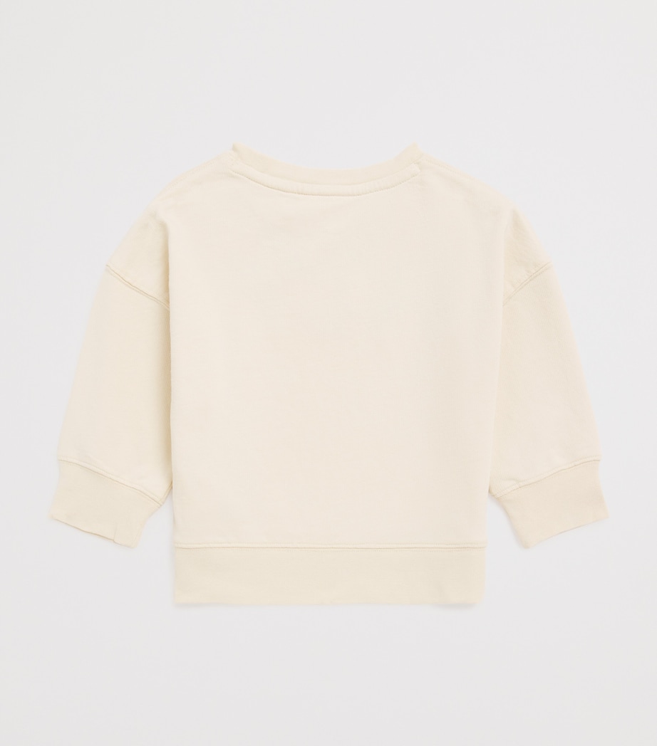 Cotton Embroidered Estella Sweatshirt (3-10 Years) CREAM Image 2