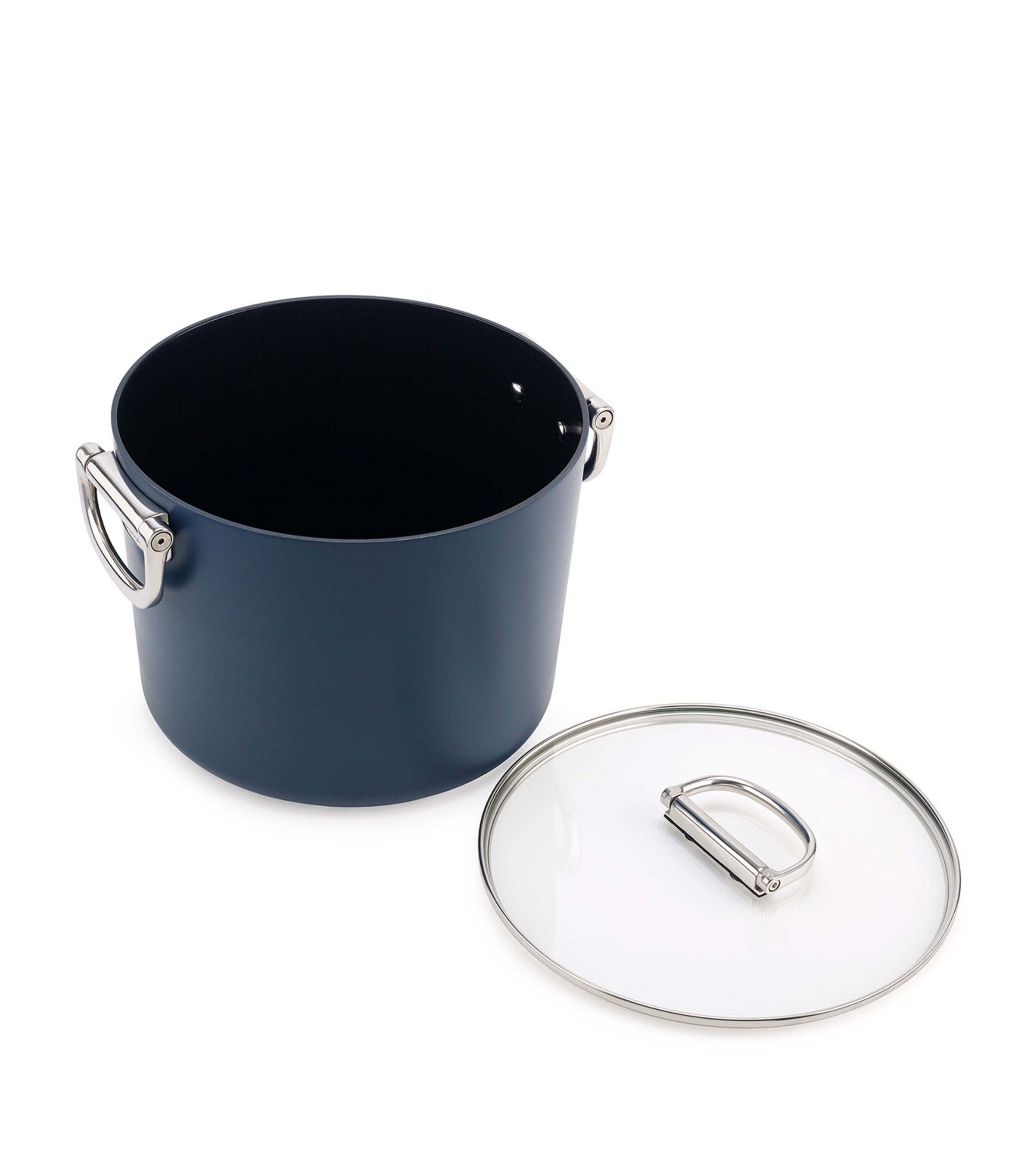 Space Non-Stick Folding Handle Stock Pot and Lid (25cm) MIDNIGHT BLUE Image 5