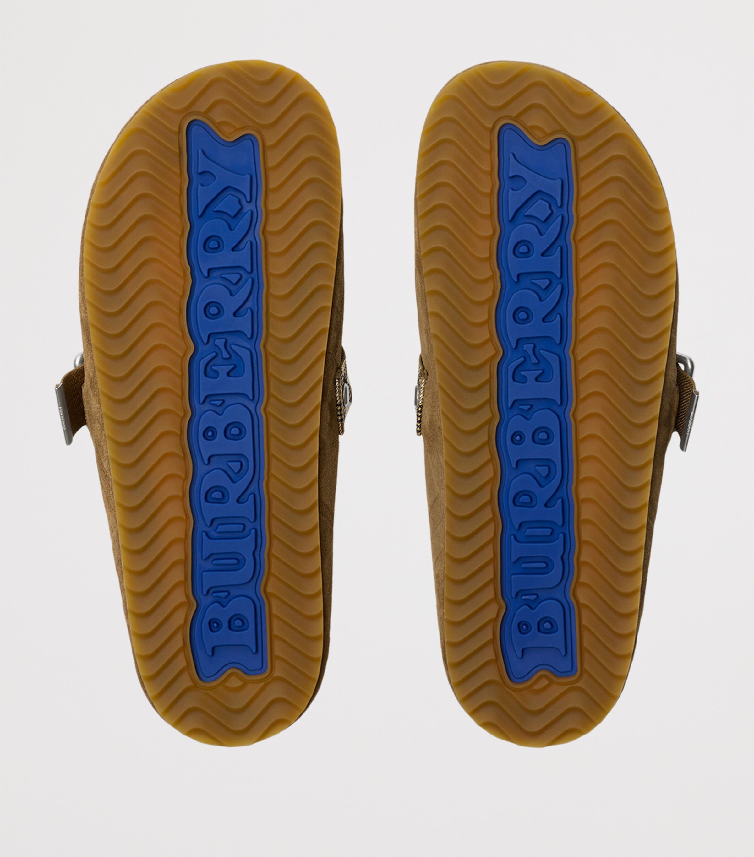 Burberry Suede Check-Trim Urchin Clogs Jute Image 6