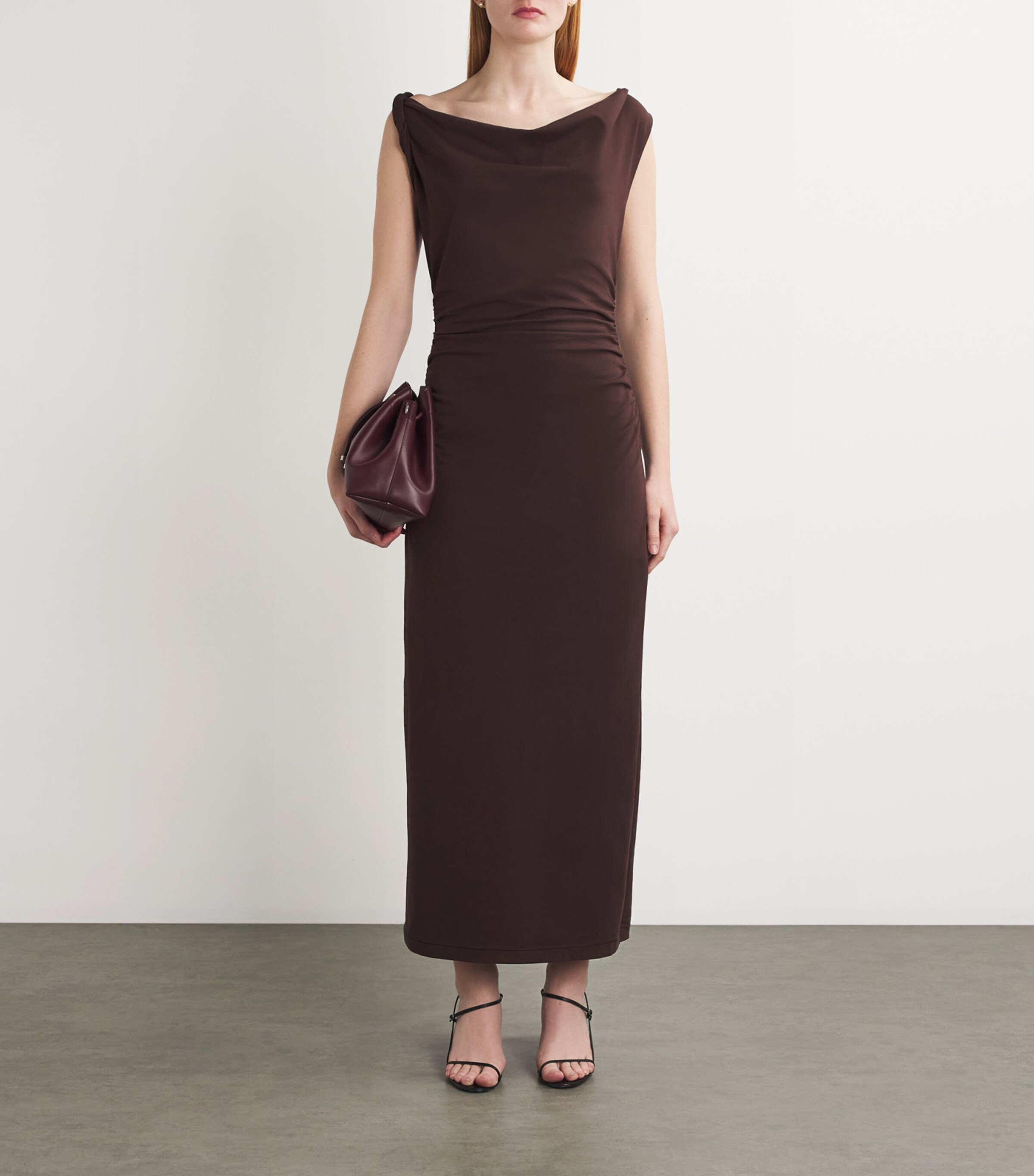 CAMILLA AND MARC Brown Pima Cotton Mara Midi Dress | Harrods KW