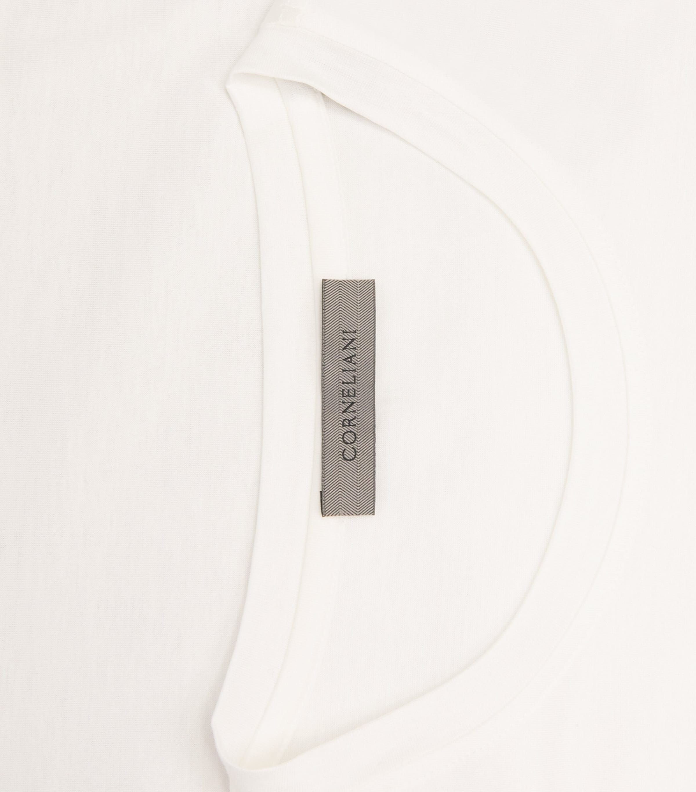 Corneliani Mens Cotton Crew-Neck T-Shirt Optical White Image 6