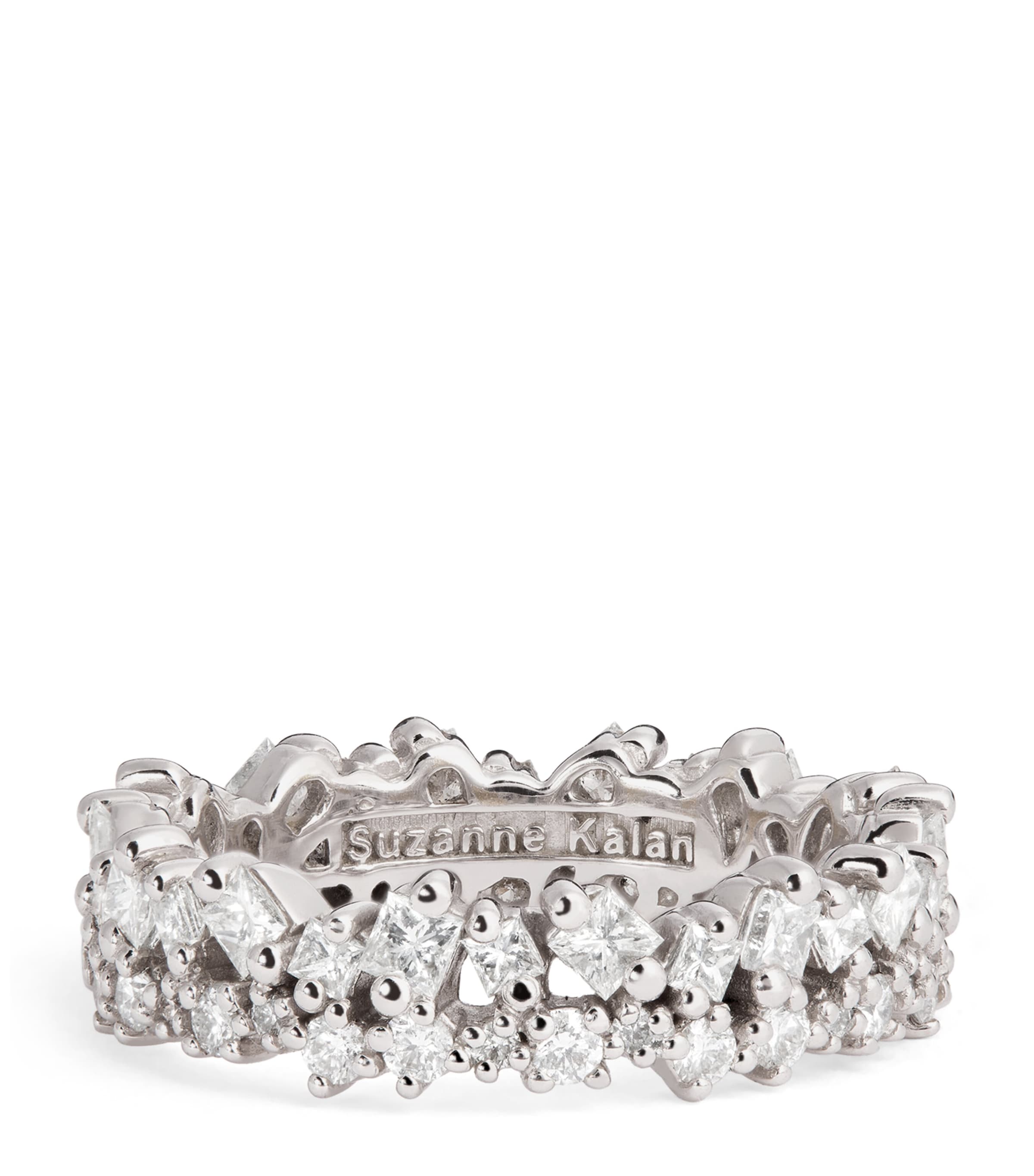 White Gold and Diamond Princess Eternity Ring 18K WG/WD Image 1