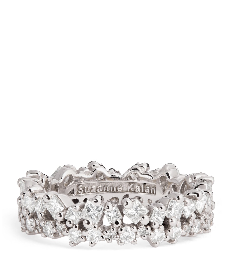 White Gold and Diamond Princess Eternity Ring 18K WG/WD Image 1