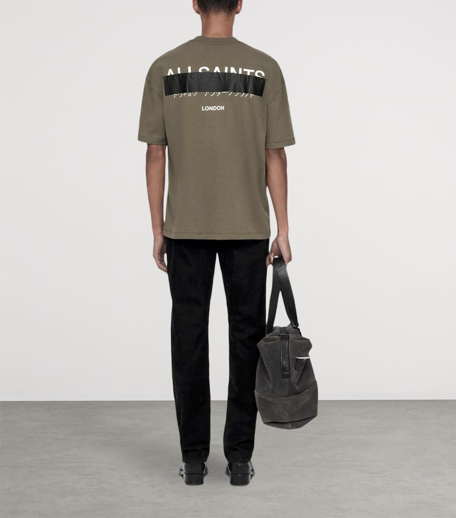 AllSaints Mens REDACT SS CREW Washed Khaki Image 6
