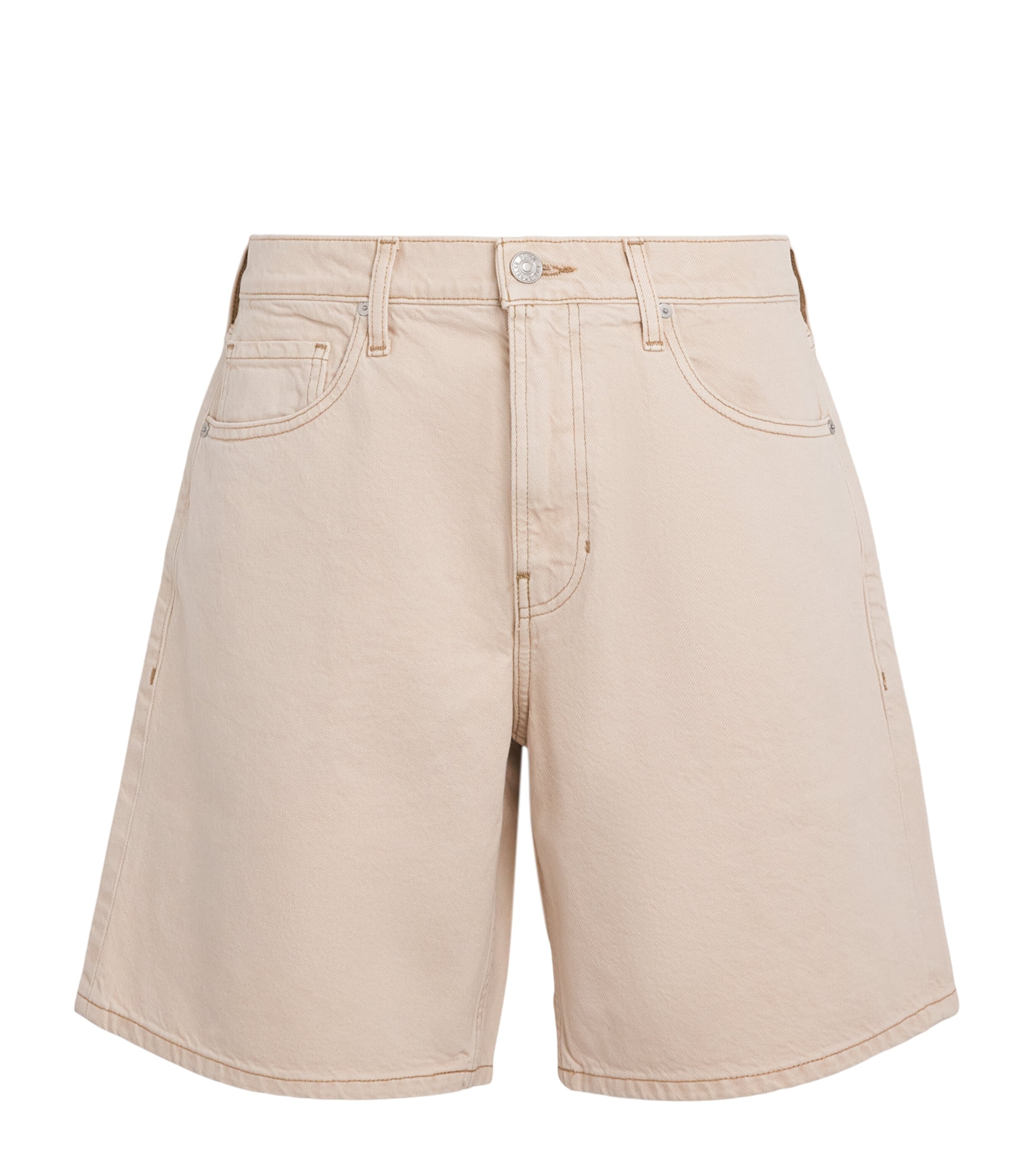 PAIGE Mens Denim Bermuda Shorts Ecru Natural Image 1