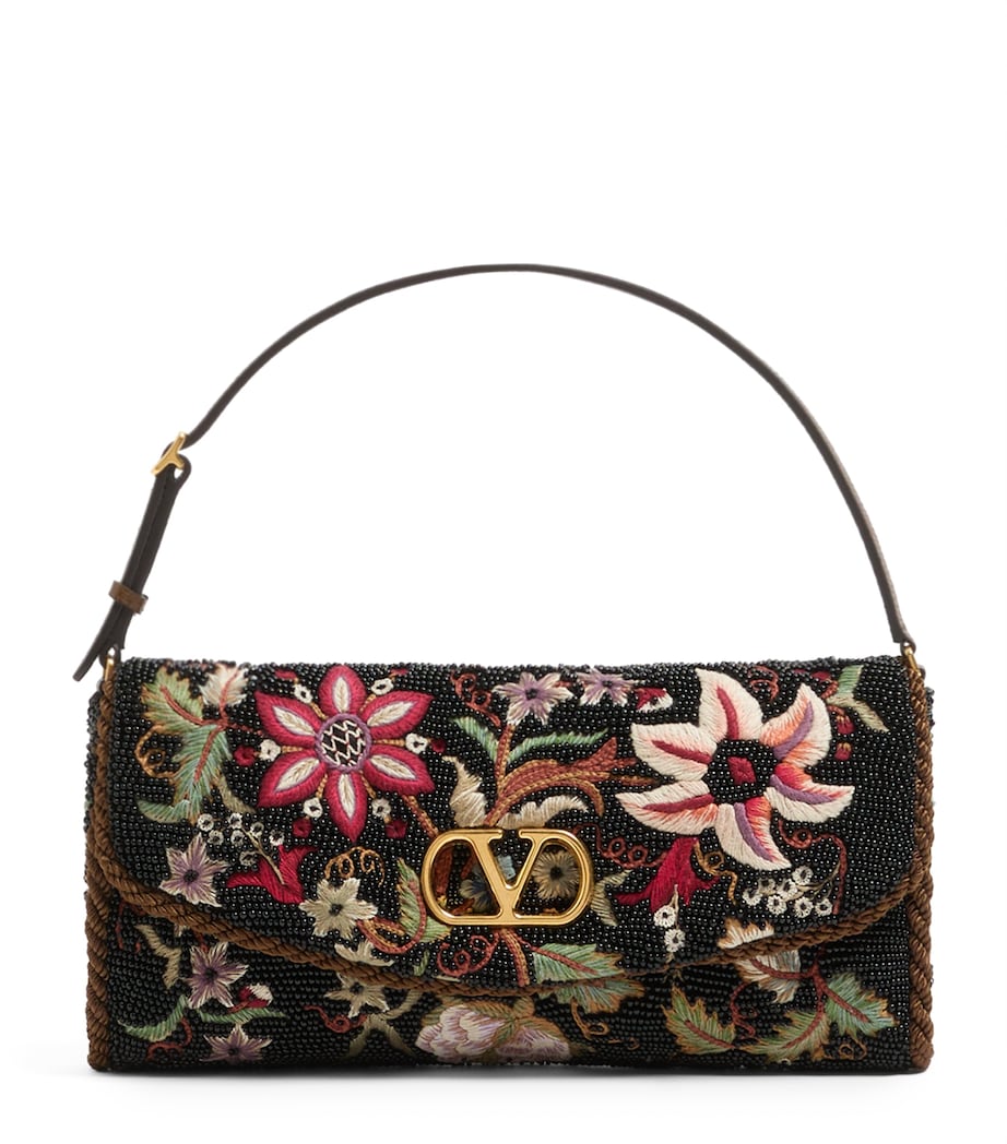 Beaded Vain Soft Clutch Bag DEY Image 1