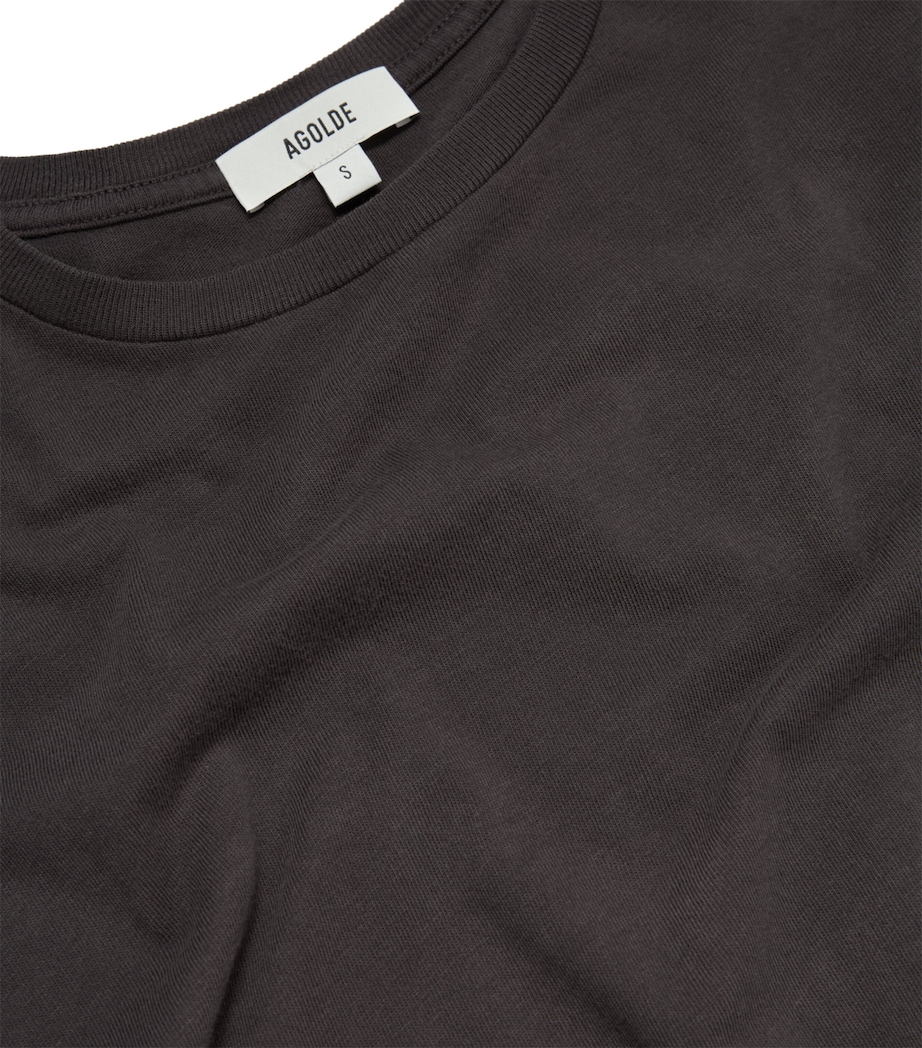 Organic Cotton Adine Shrunken T-Shirt SHADE (DK GREY) Image 2
