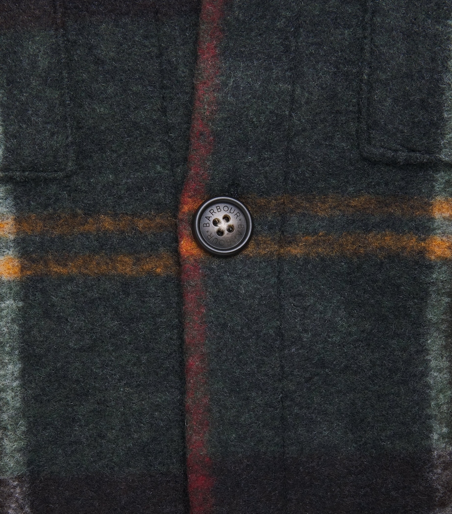 Barbour Mens Brushed Woodlane Check Overshirt Classic Tartan Image 6