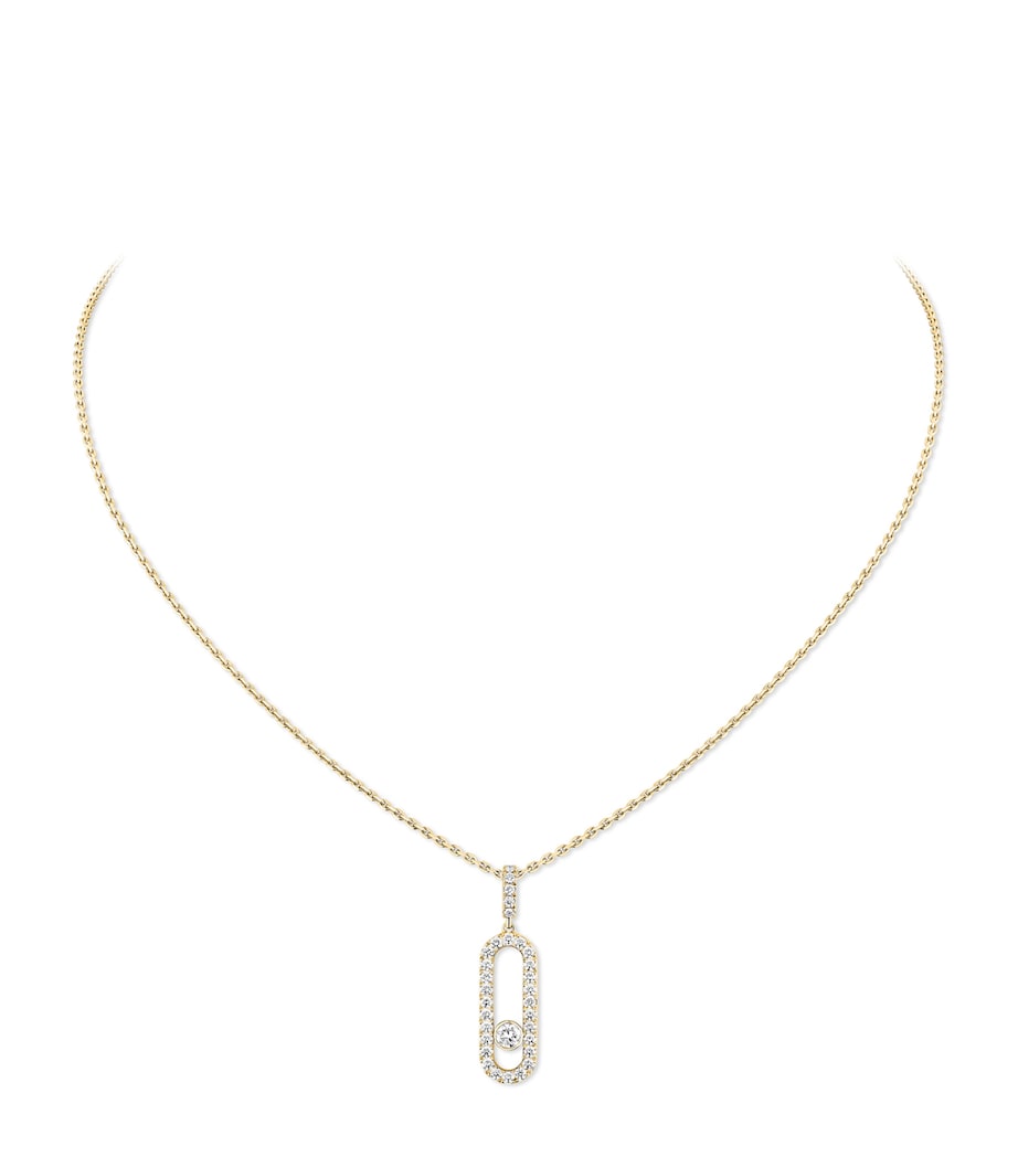 Messika Move Uno Yellow Gold and Diamond Pendant Necklace Yellow Gold Image 1