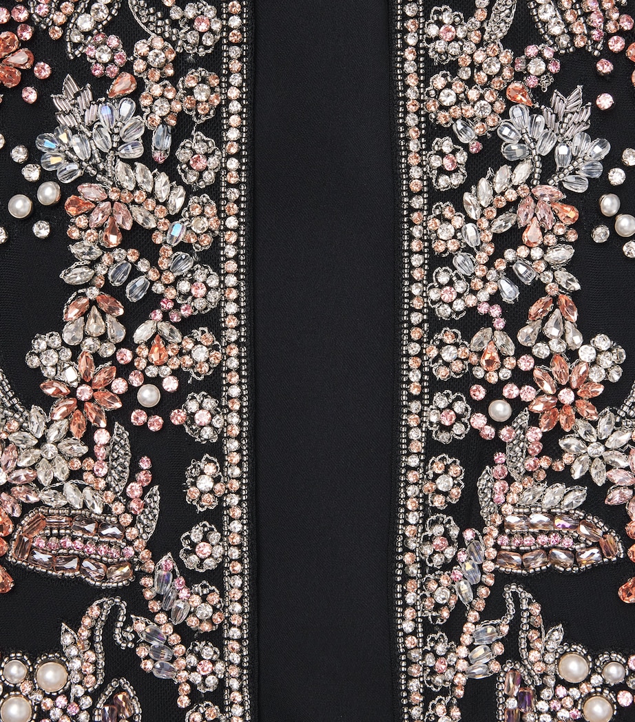 Zuhair Murad Womens Cady Embellished Cape Blk/mlt Jwlry Image 6