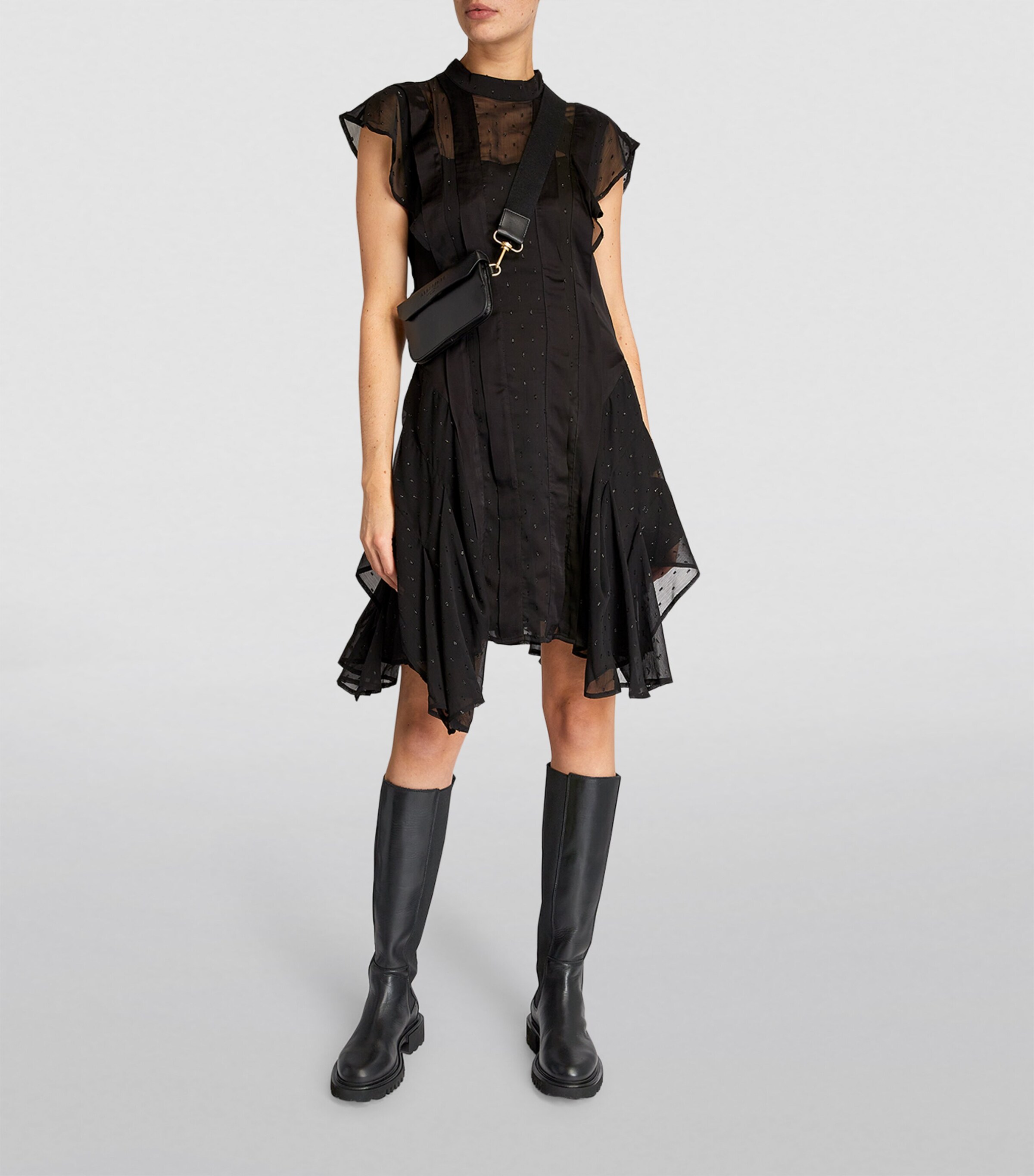 AllSaints Leather Maeve Boots Black Image 5