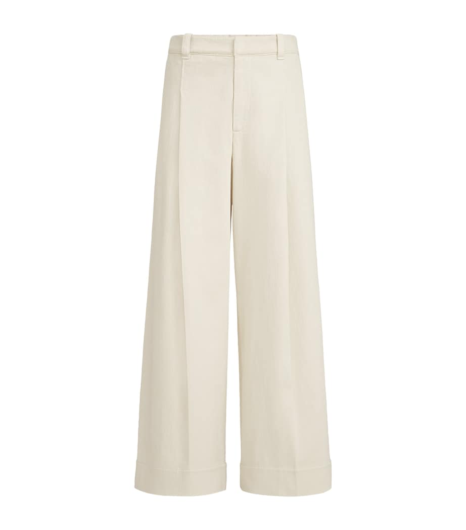 Brunello Cucinelli Womens Cotton Twill Cuffed Trousers Image 1