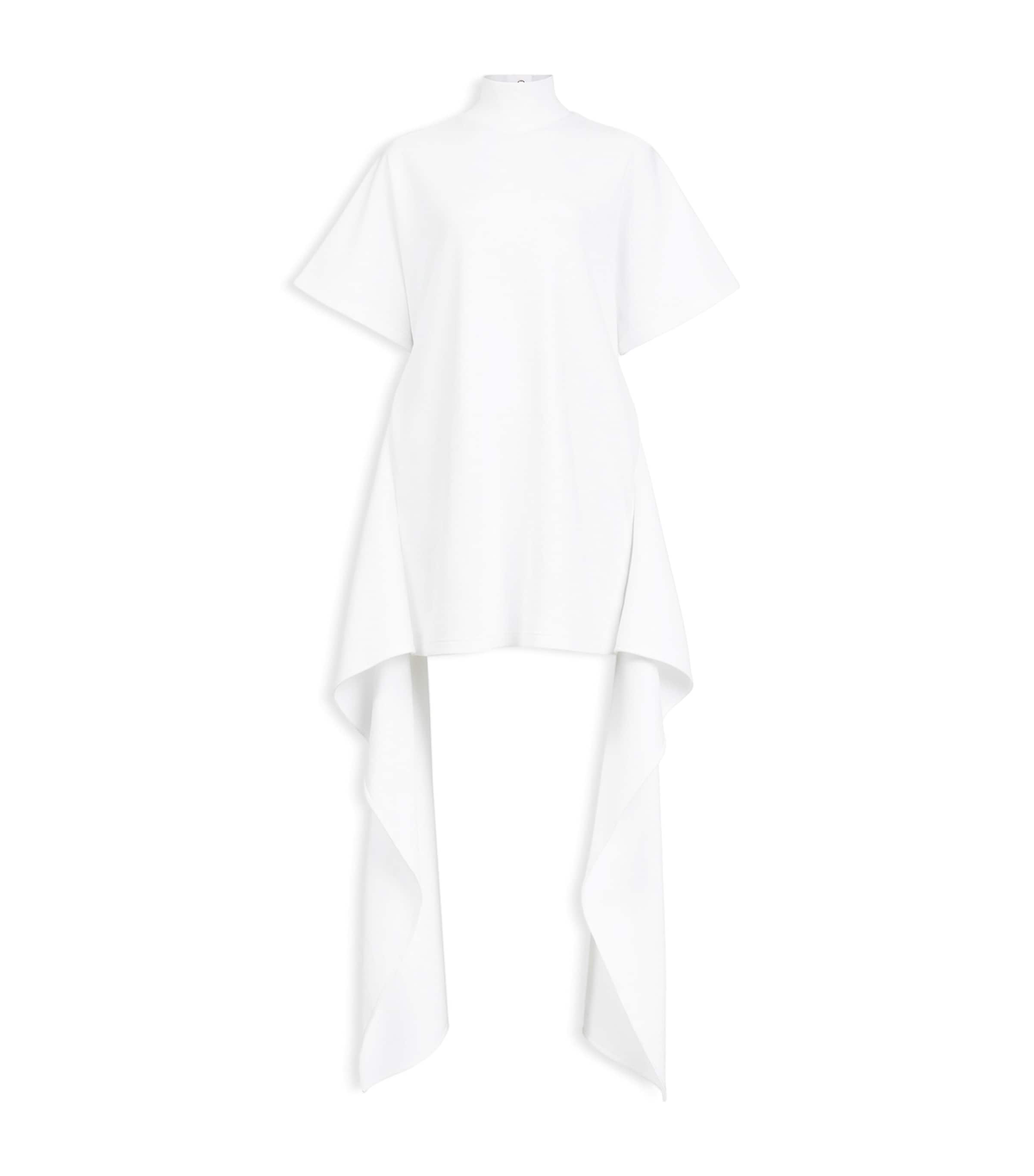 Alaïa Womens Cotton-Blend T-Shirt Mini Dress White Image 1