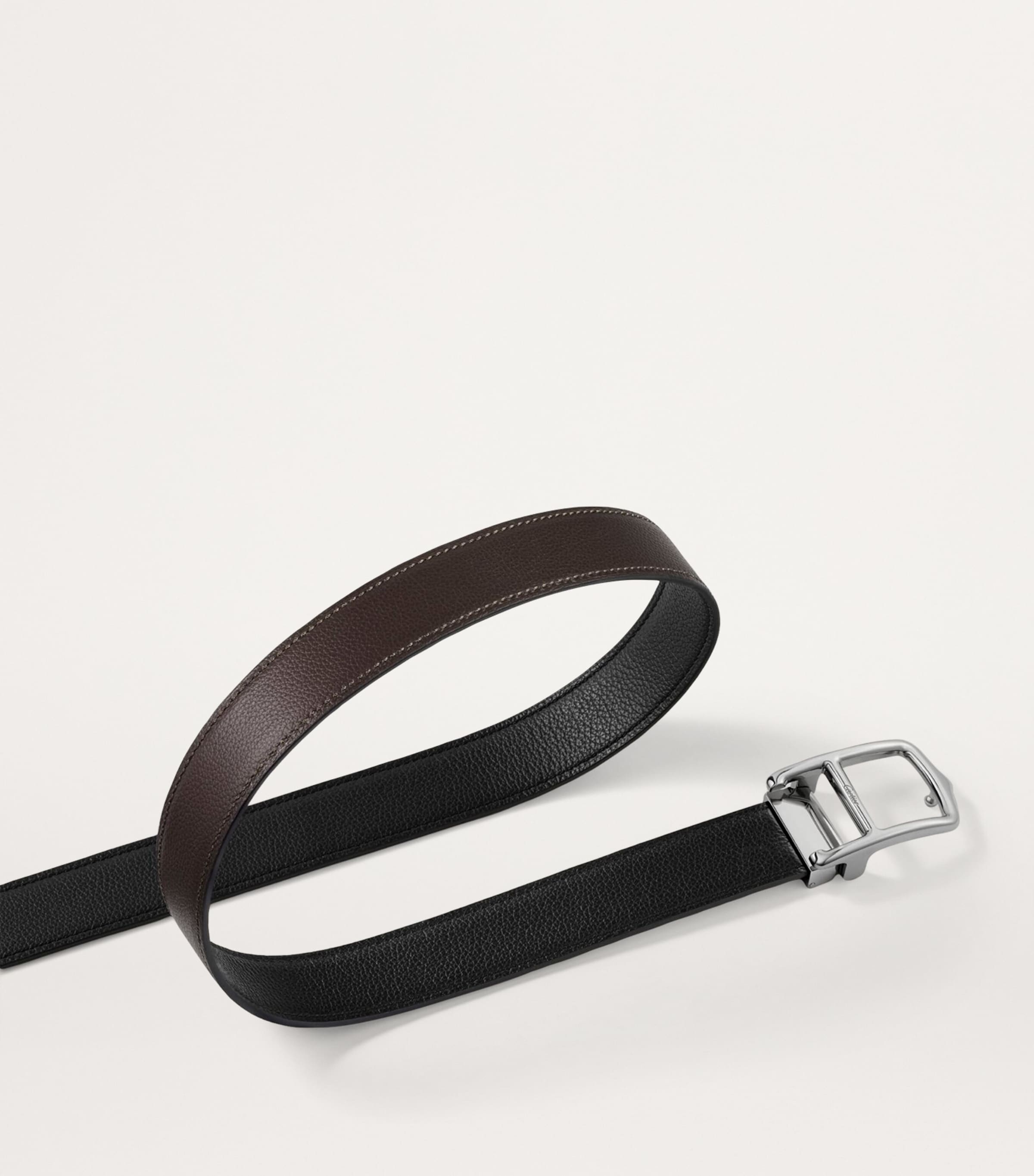 Cartier Calfskin Reversible Cartier C Belt Black And Brown Image 4