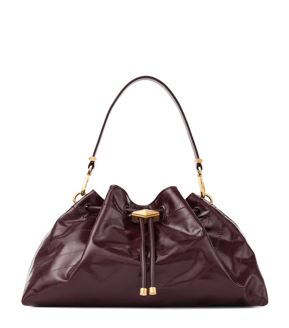 Jimmy Choo Leather Bon Bon Shoulder Bag Barolo/gold Image 1