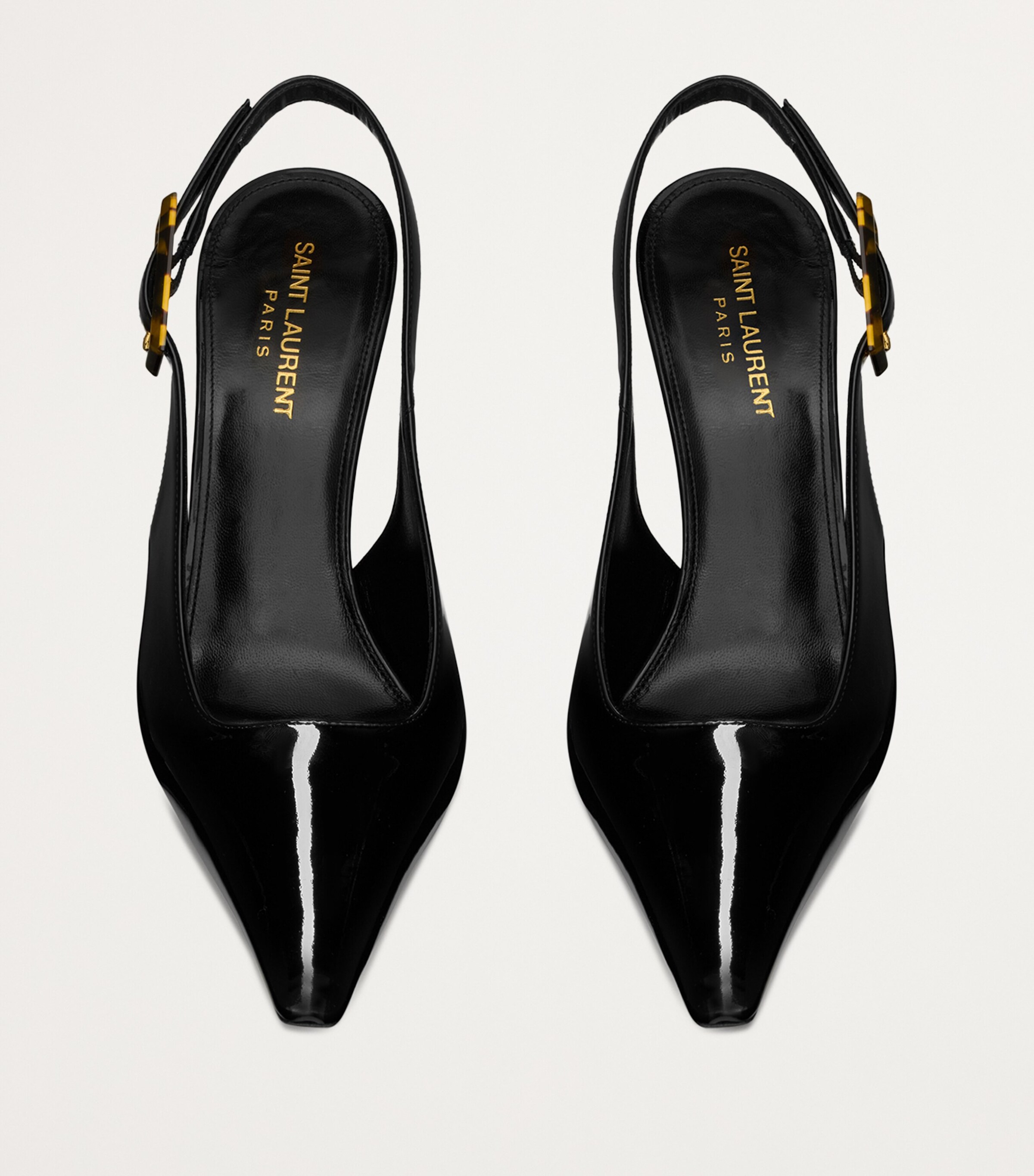 Saint Laurent Leather Dune Heeled Slingbacks 110 Image 2