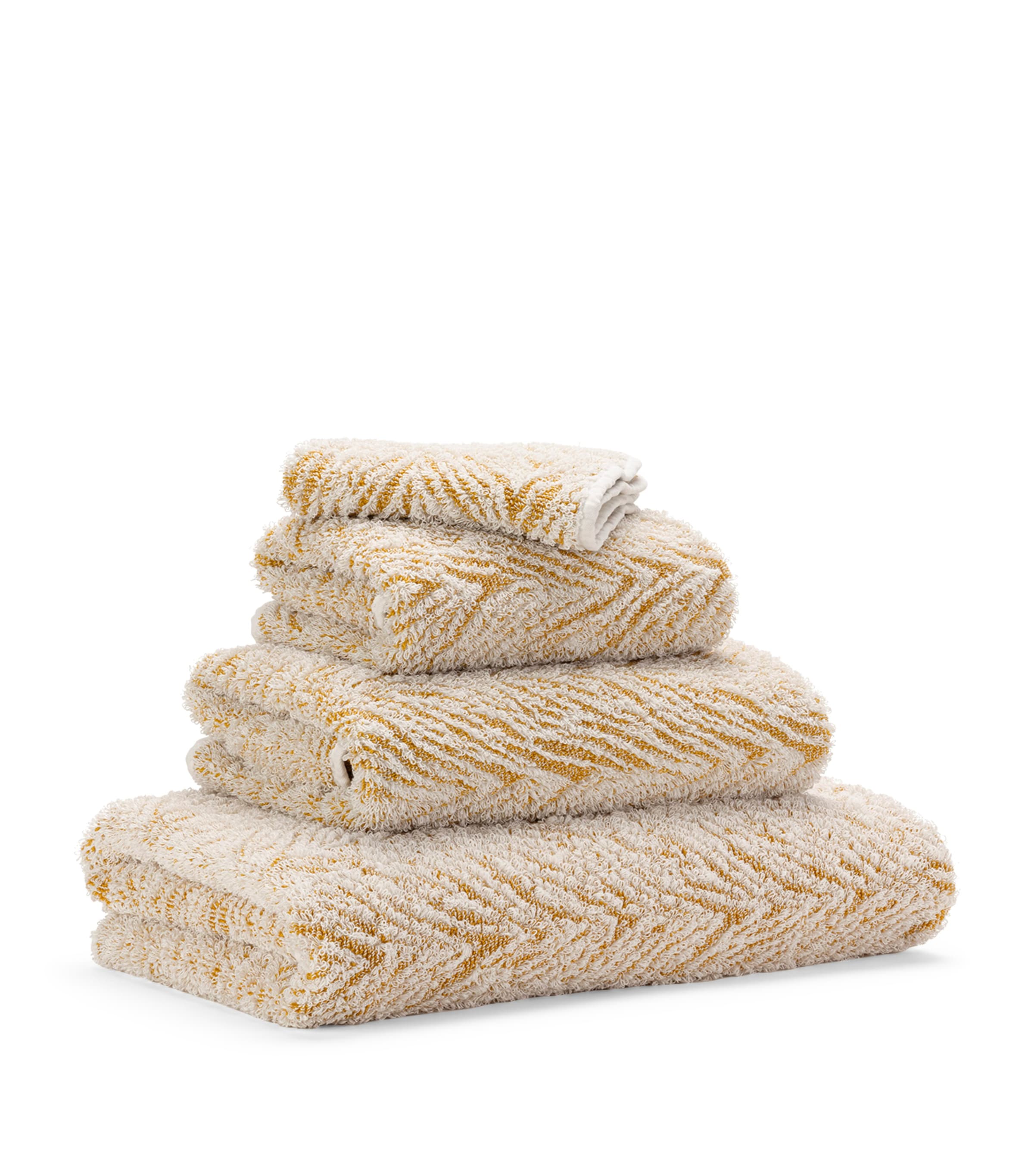 Abyss & Habidecor Egyptian Cotton Vasco Face Cloth (30cm x 30cm) Gold Image 2