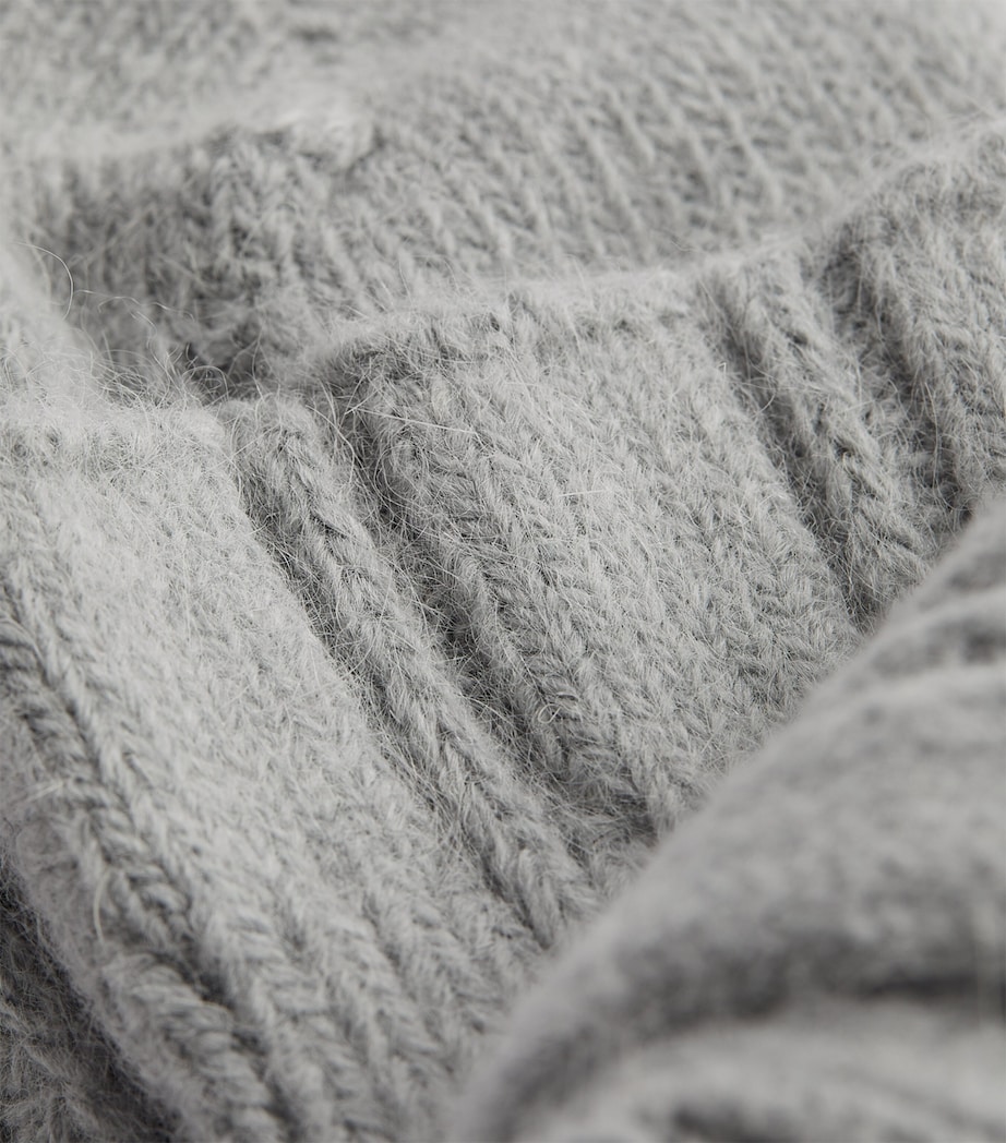 Knitted Bed Socks GREY Image 2