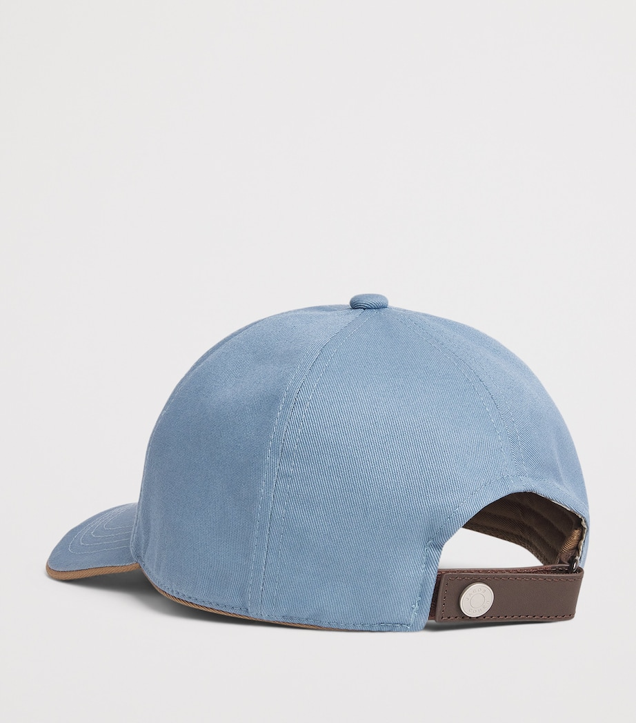 Cotton Logo Baseball Cap W35 - PALE BLUE Image 3