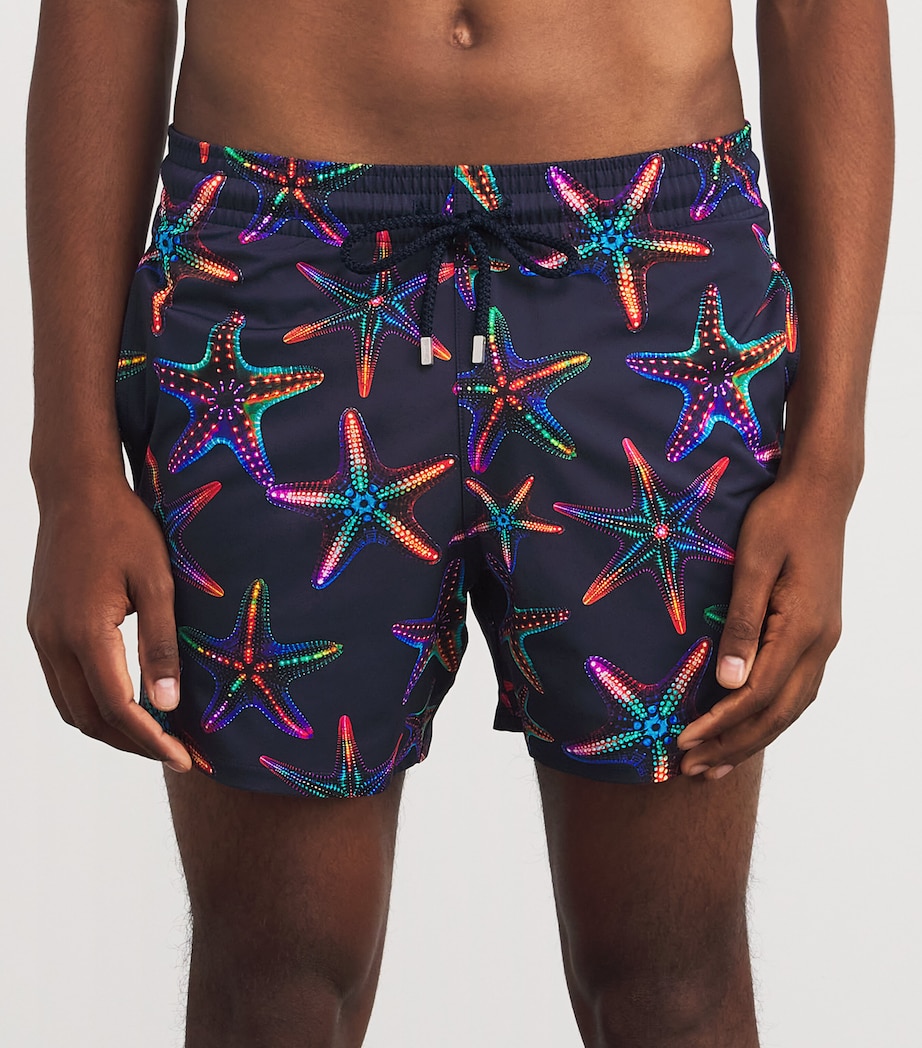 Disco Starfish Print Moorise Swim Shorts 390-NAVY Image 3