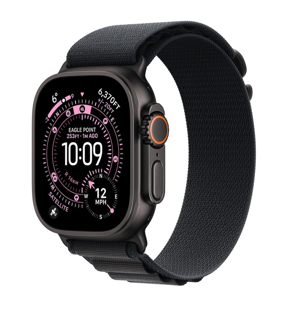Apple Watch Ultra 3 - Black with Black Alpine Loop, 49mm, Small BLACK Image 2