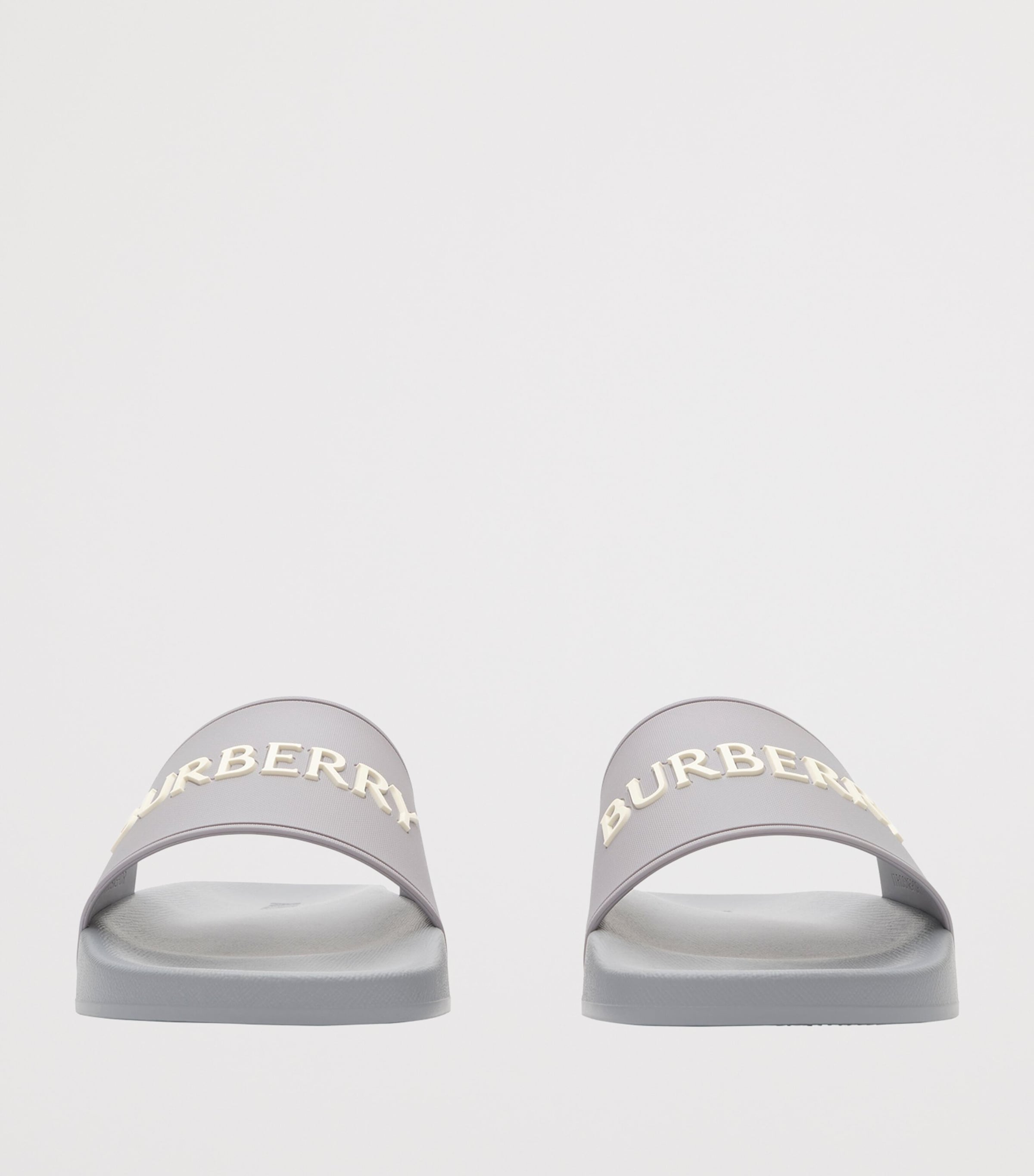 Burberry Logo Slides Marble Greydove Bei Image 2