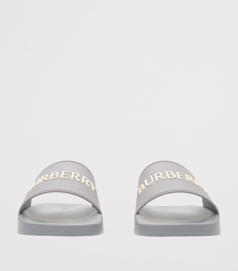 Burberry Logo Slides Marble Greydove Bei Image 2