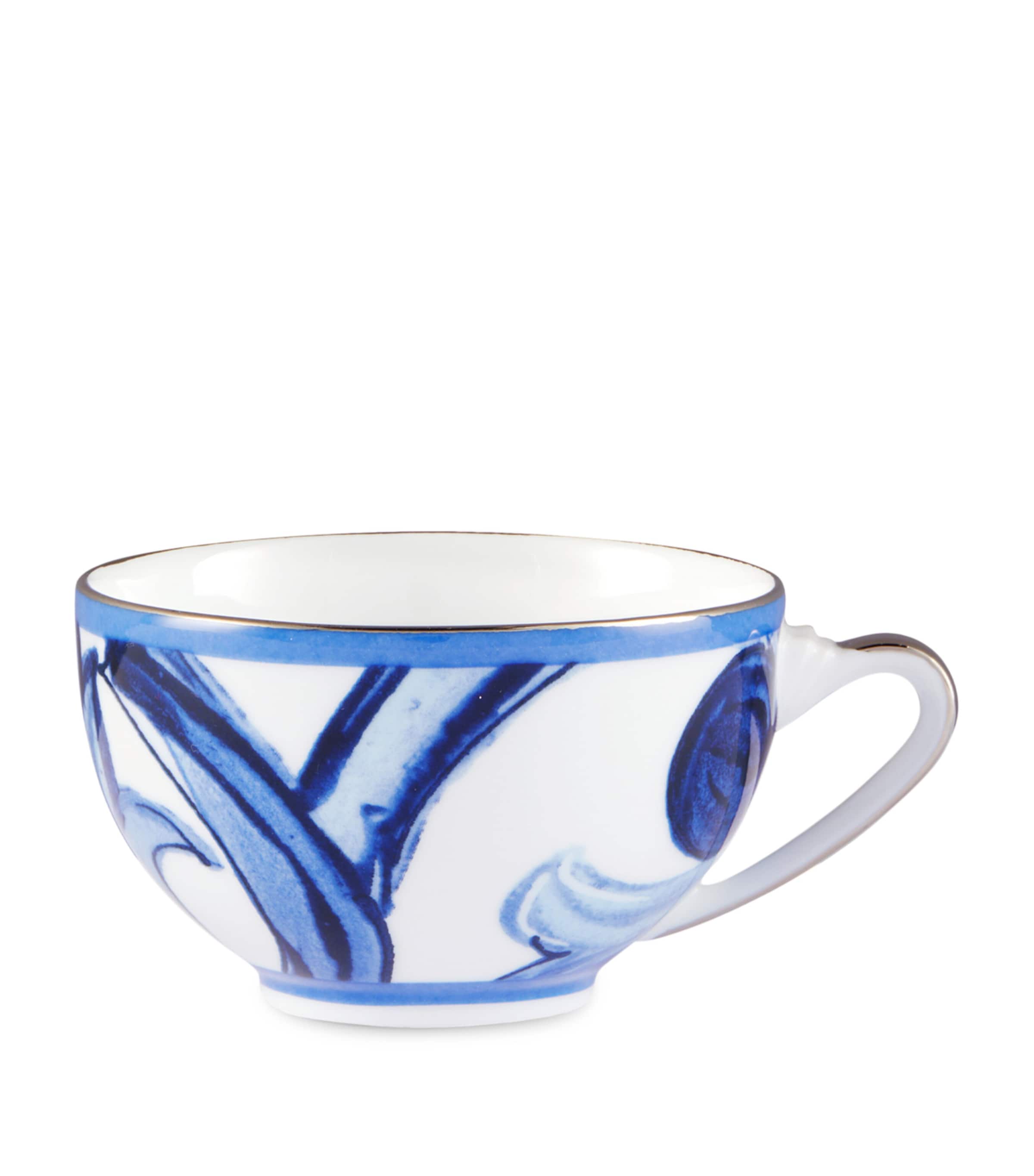 Dolce&Gabbana Casa Porcelain Blu Mediterraneo Teacup and Saucer Blu Mediterran Image 3