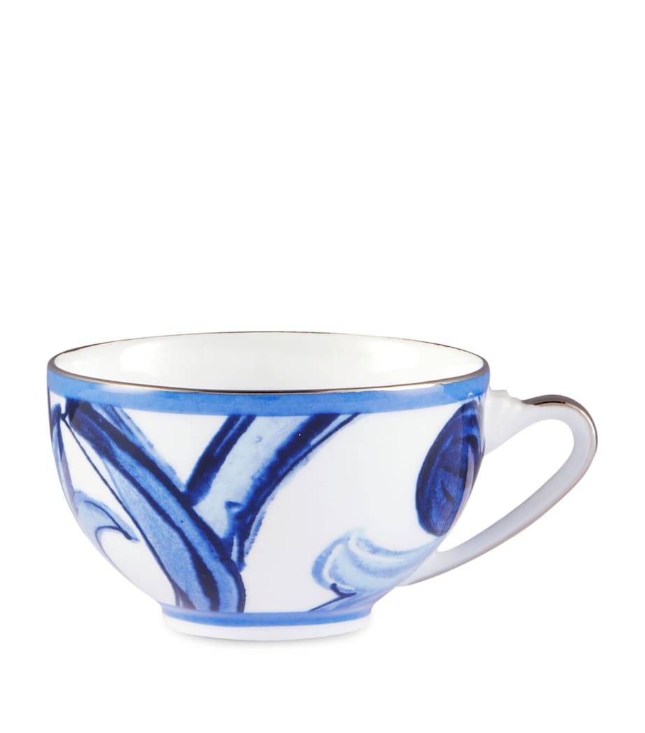 Dolce&Gabbana Casa Porcelain Blu Mediterraneo Teacup and Saucer Blu Mediterran Image 3