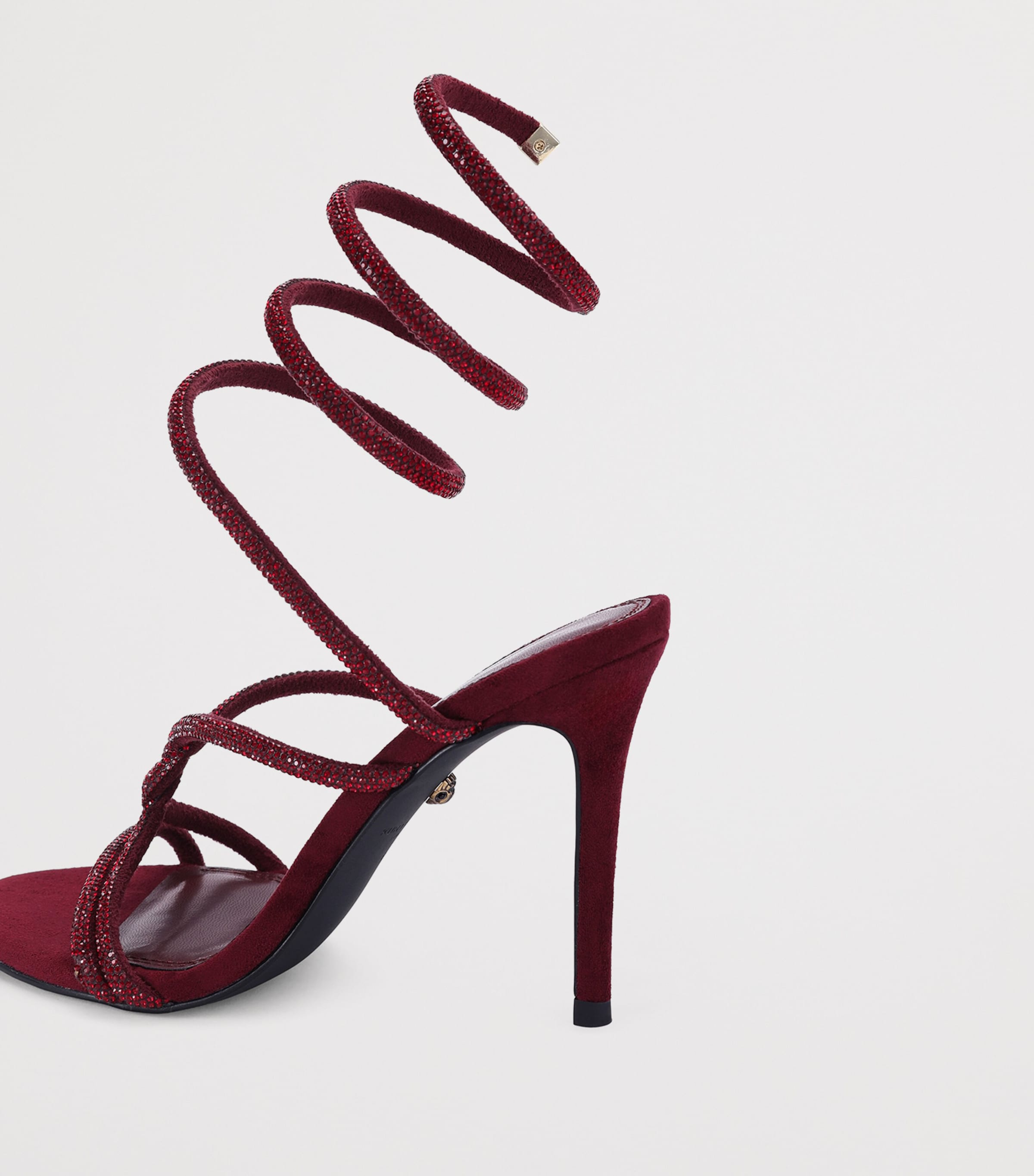 Kurt Geiger London Embellished Spiral Sandals 90 Wine Image 3